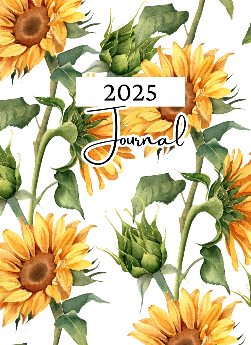 1J Handmade Hardcover Journal Sunflowers