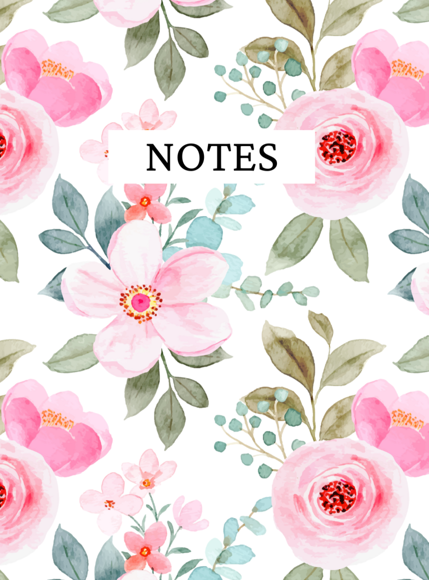 2J Handmade Hardcover Journal pink flowers