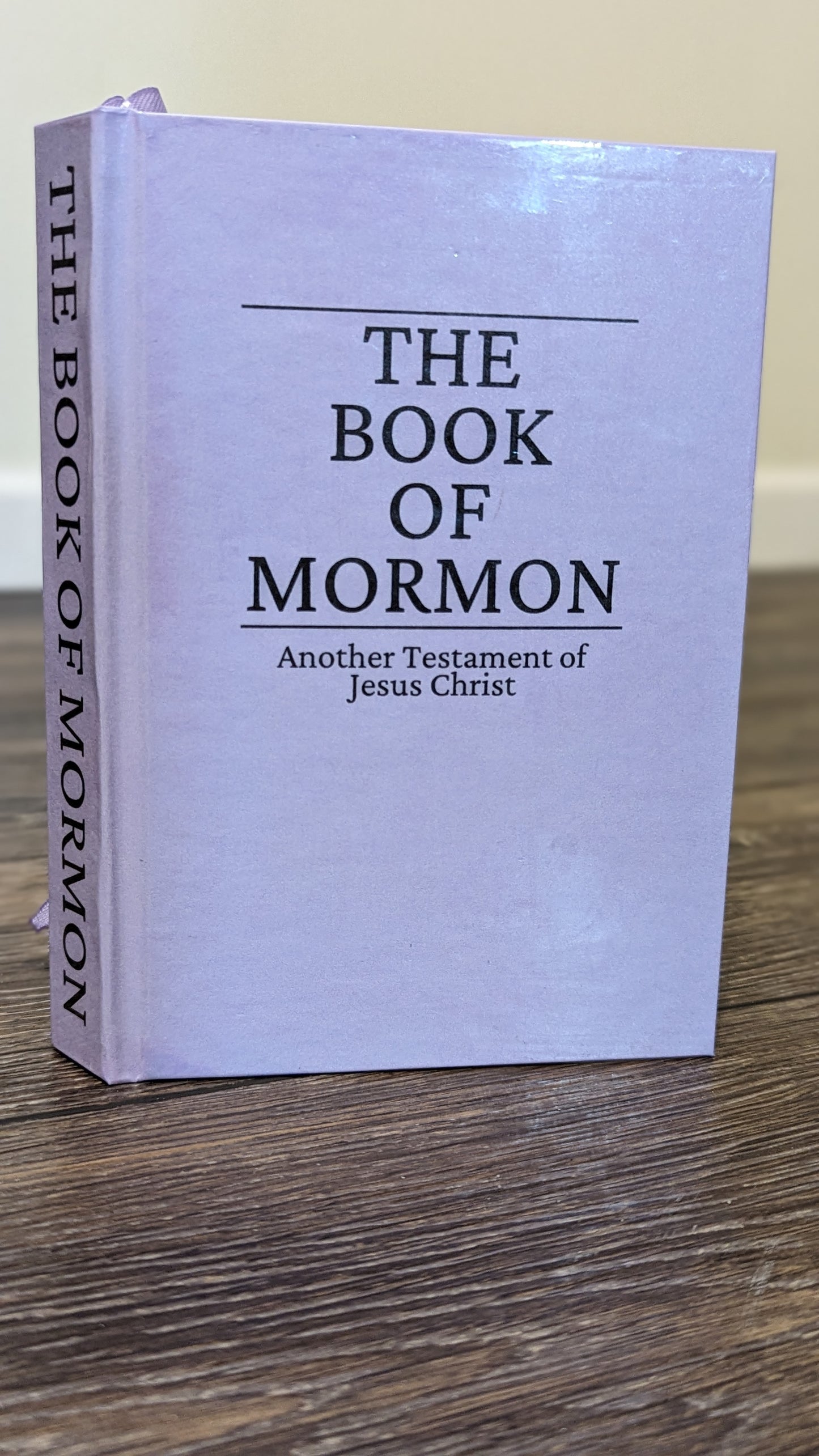11M Hardcover Handmade Missionary Book of Mormon Light Purple