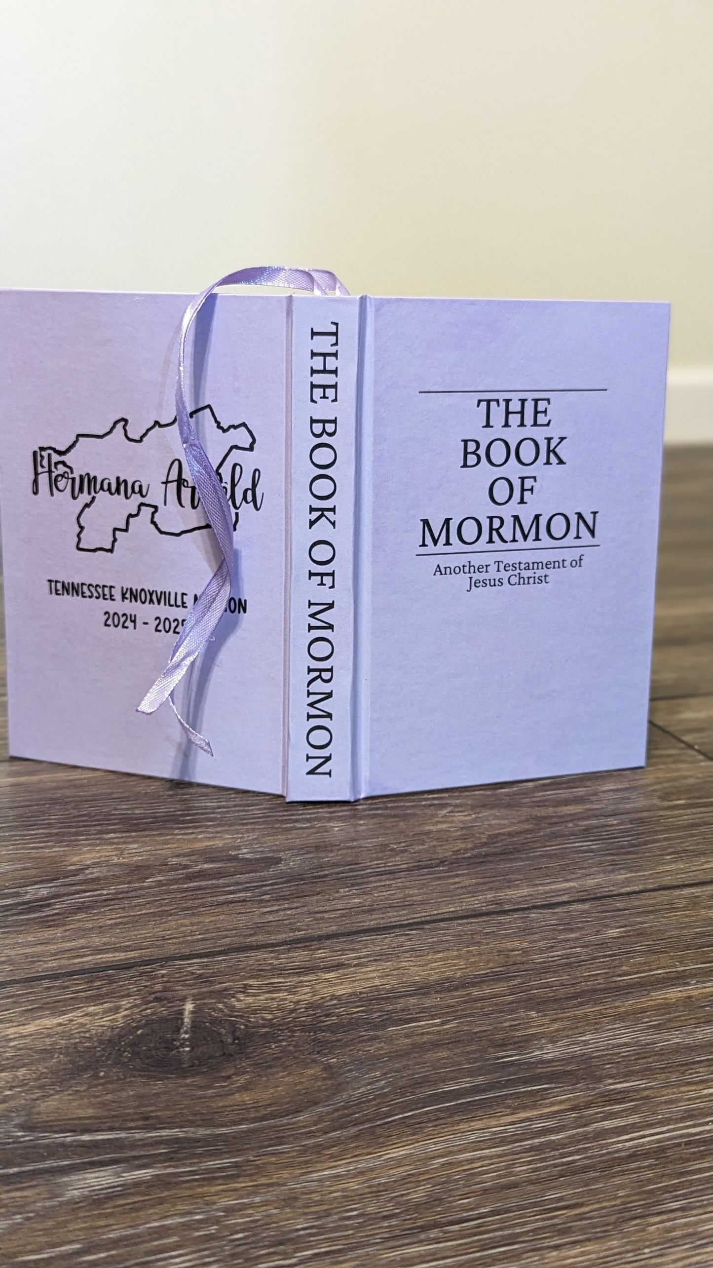 11M Hardcover Handmade Missionary Book of Mormon Light Purple
