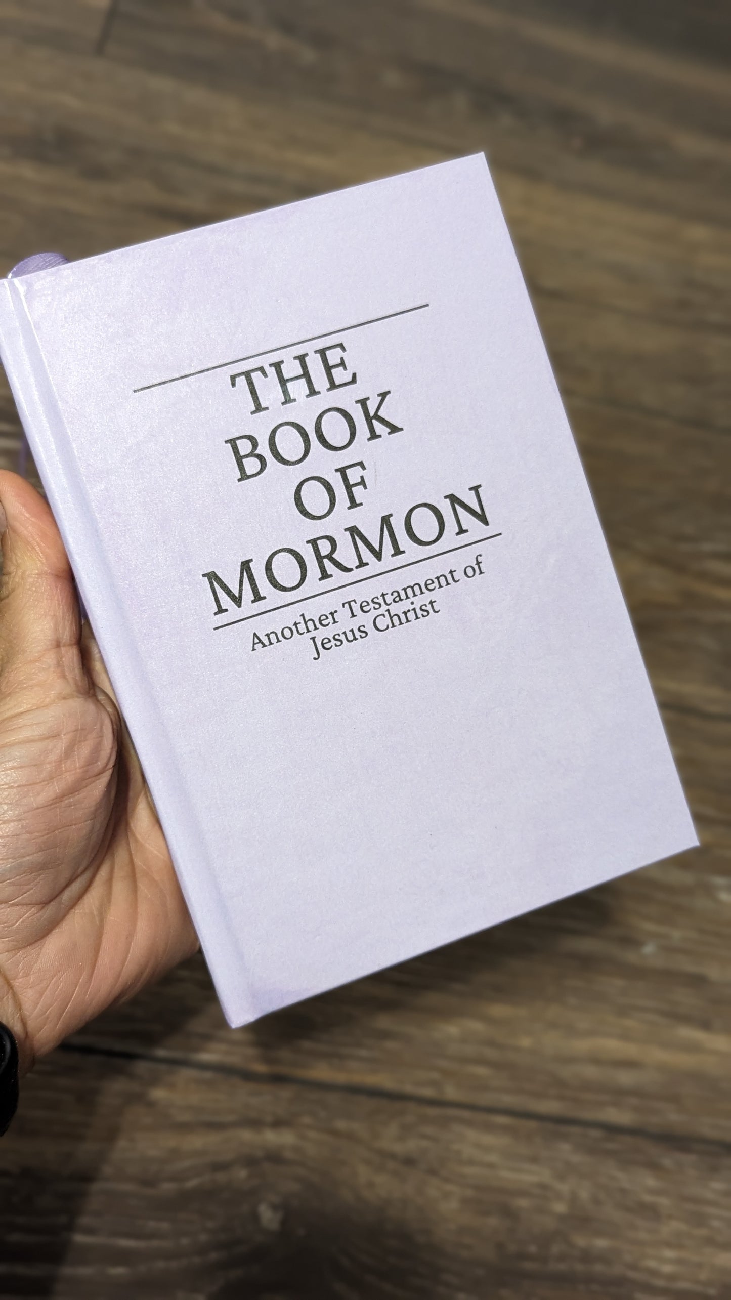 11M Hardcover Handmade Missionary Book of Mormon Light Purple