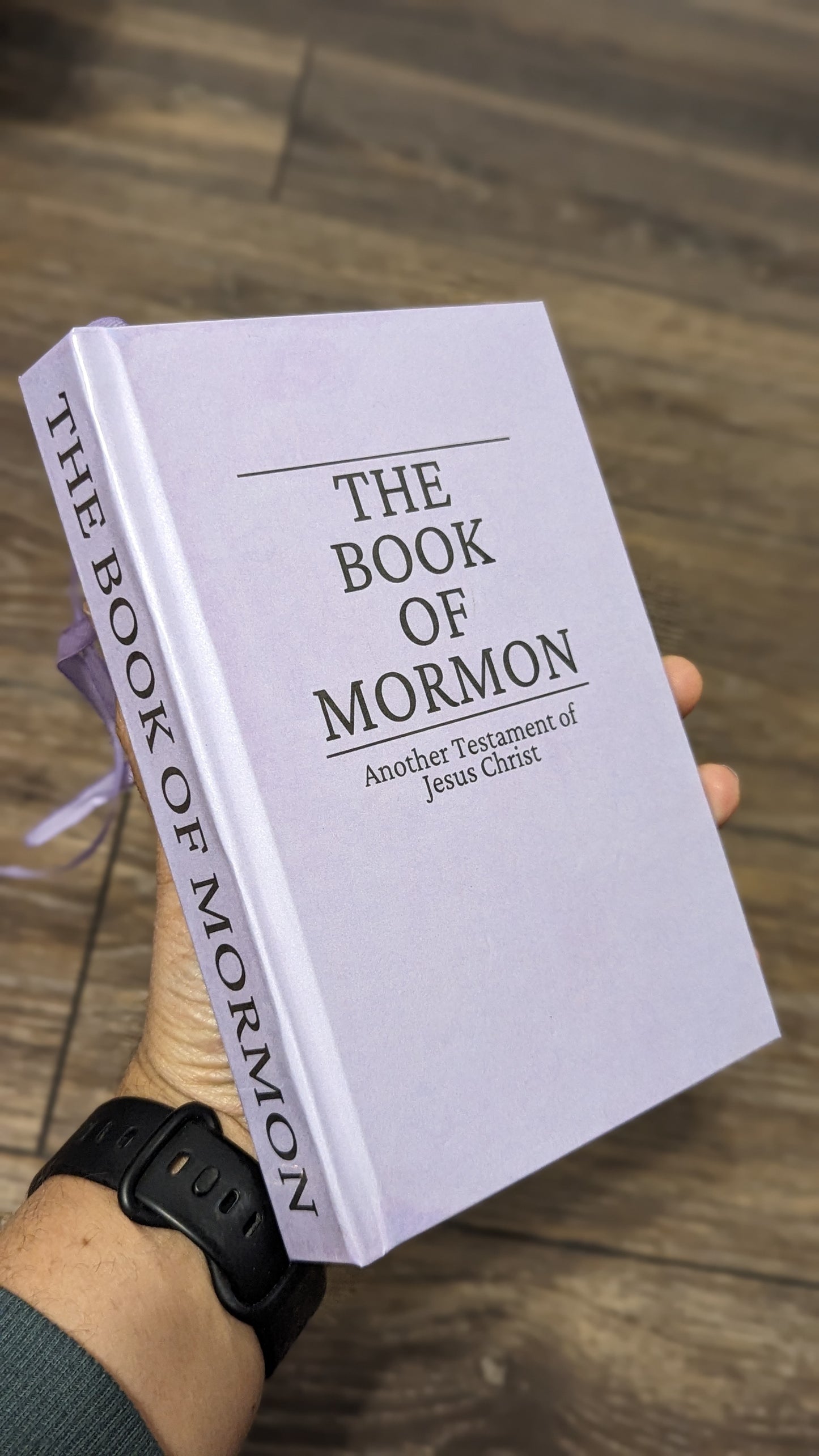 11M Hardcover Handmade Missionary Book of Mormon Light Purple