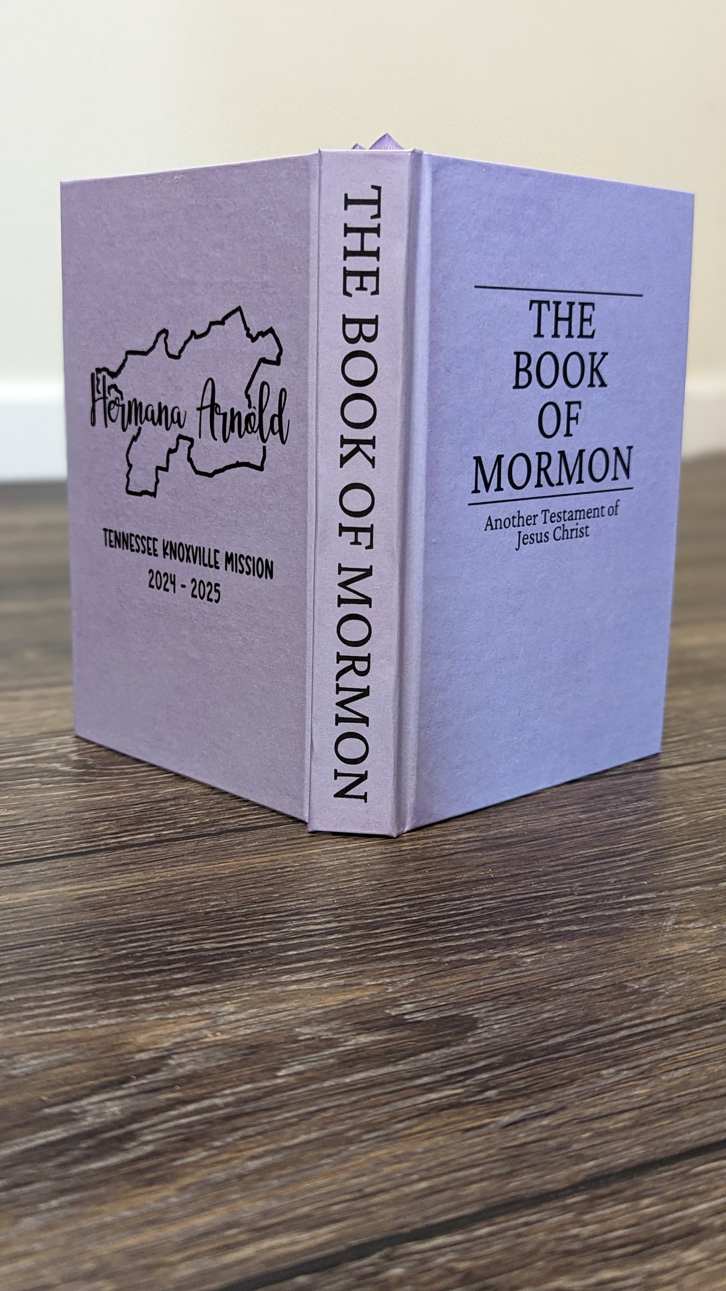 11M Hardcover Handmade Missionary Book of Mormon Light Purple