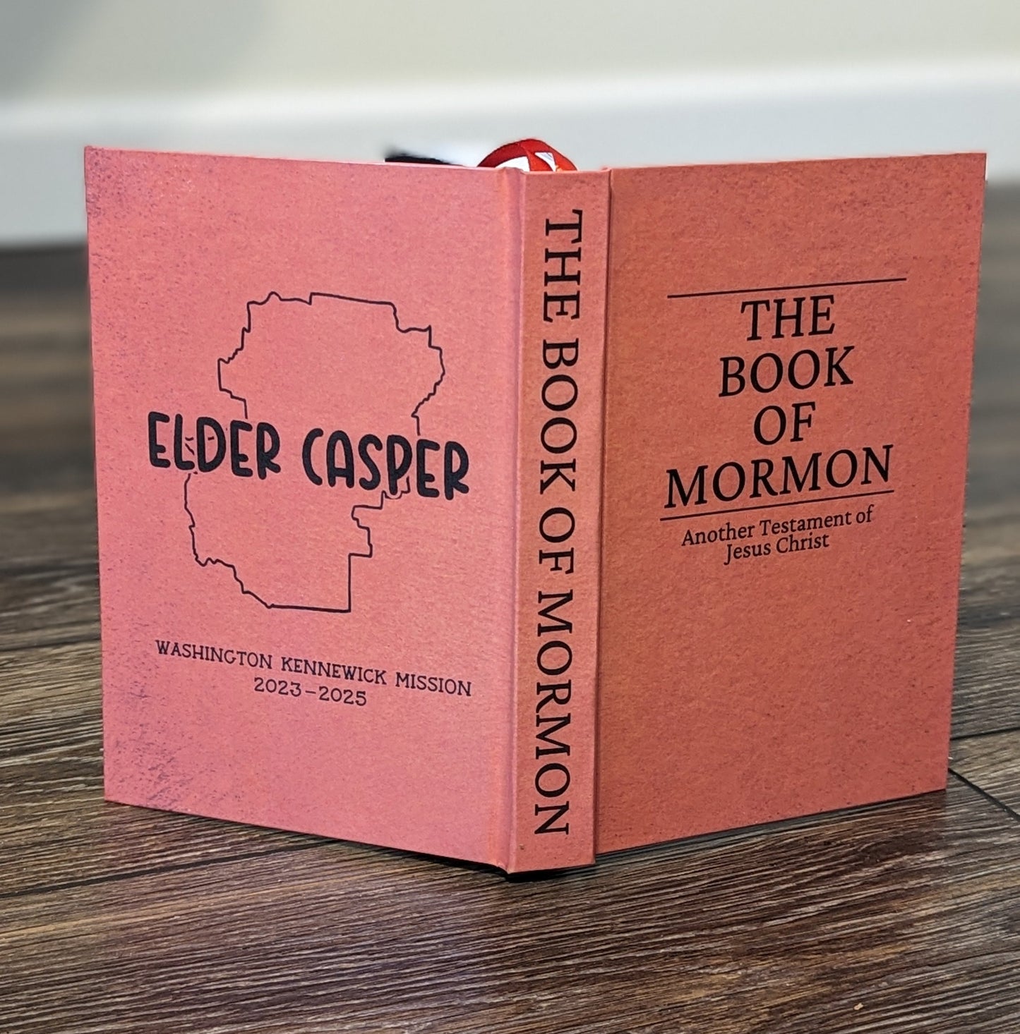 10M Hardcover Handmade Missionary Book of Mormon Red
