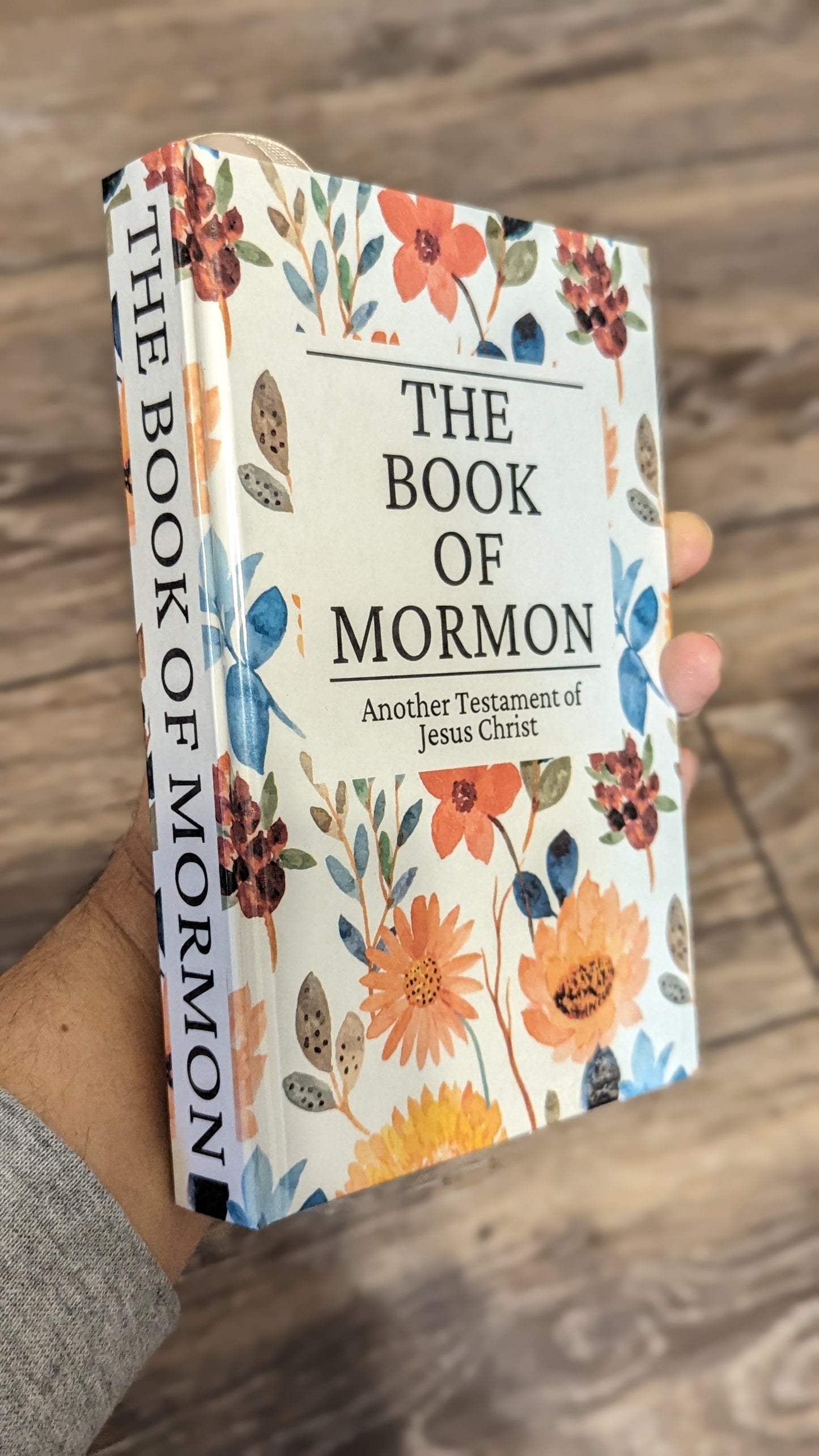 1F Hardcover Handmade Floral Book of Mormon
