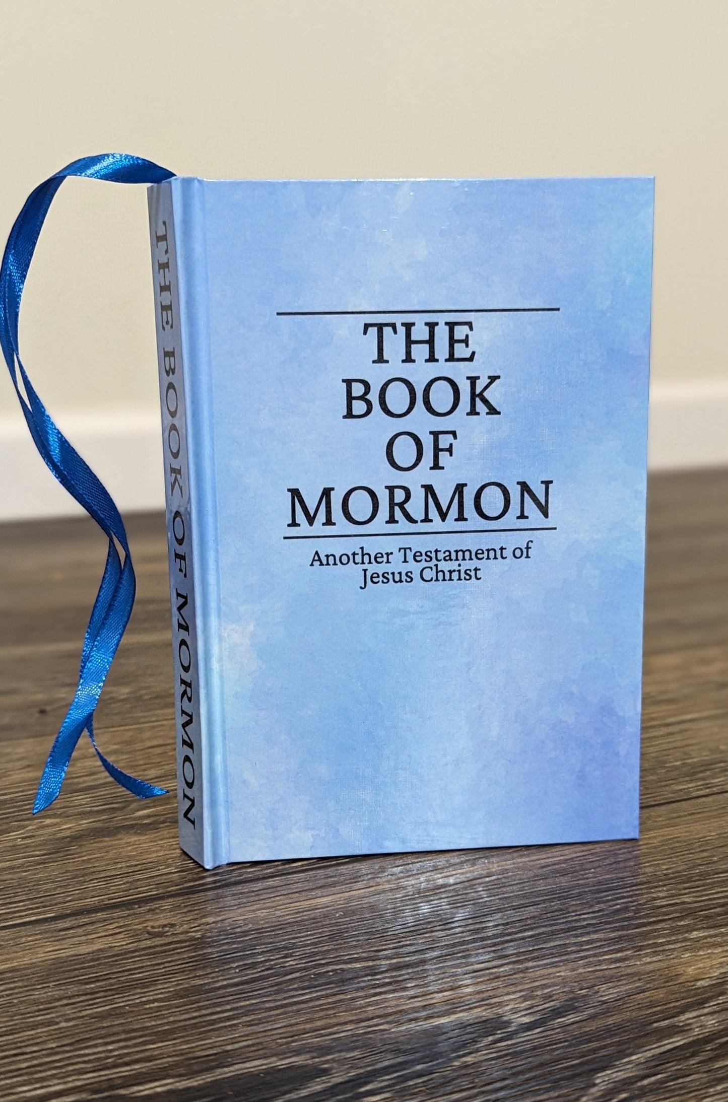 9M Hardcover Handmade Missionary Book of Mormon Purple Sky