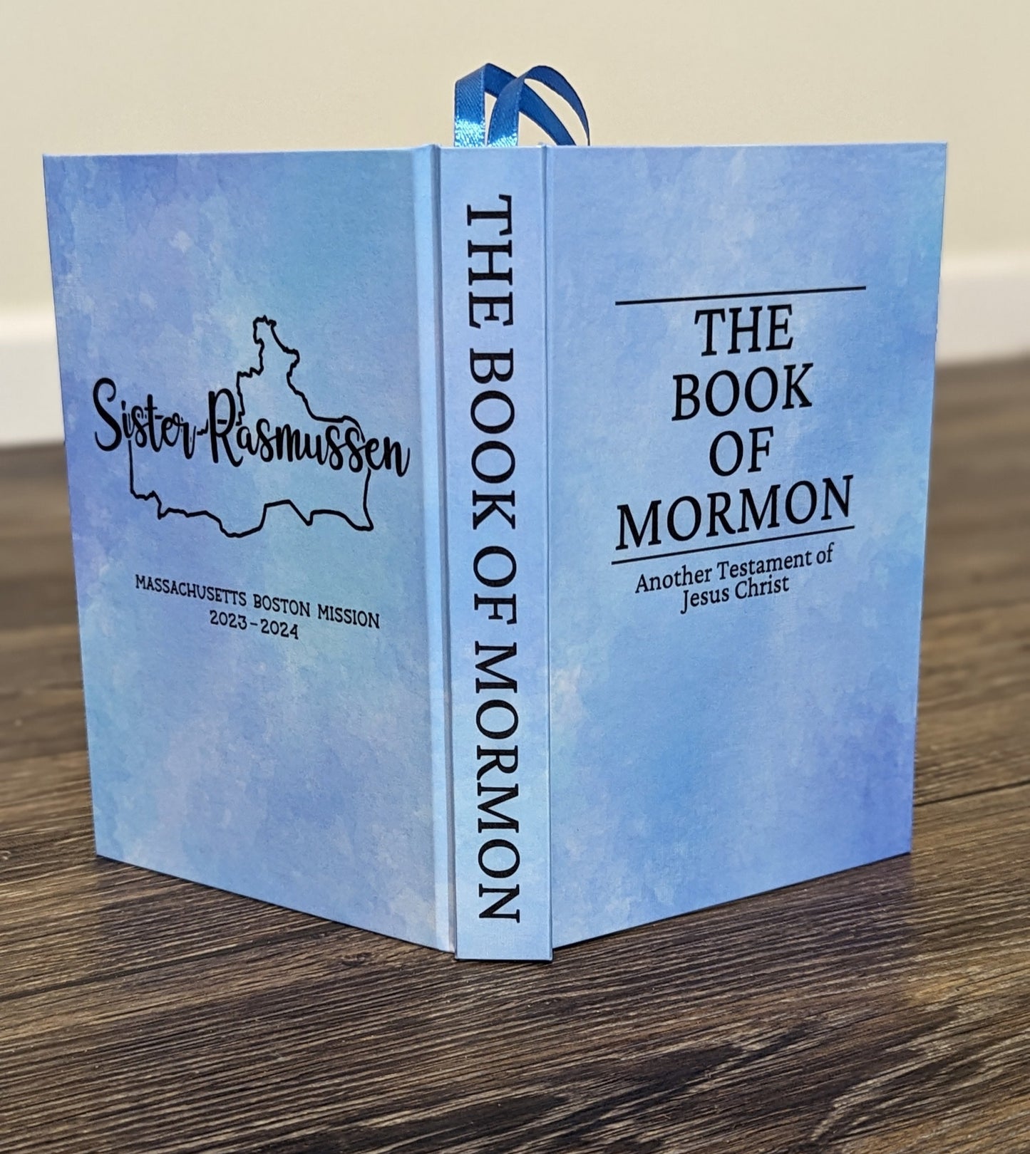 9M Hardcover Handmade Missionary Book of Mormon Purple Sky