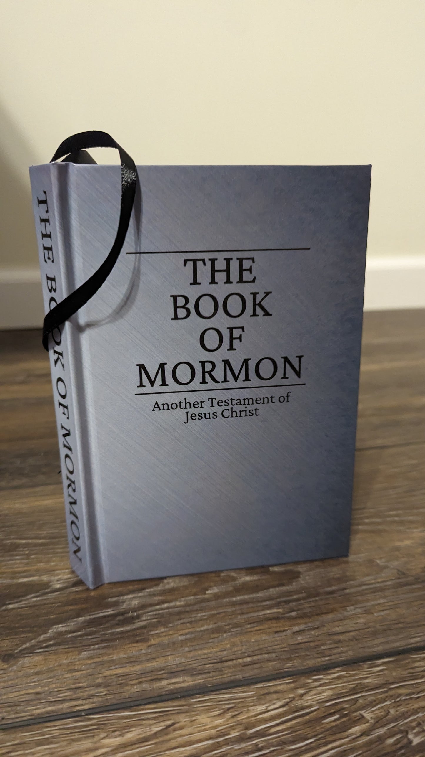 6M Hardcover Handmade Missionary Book of Mormon Space Black