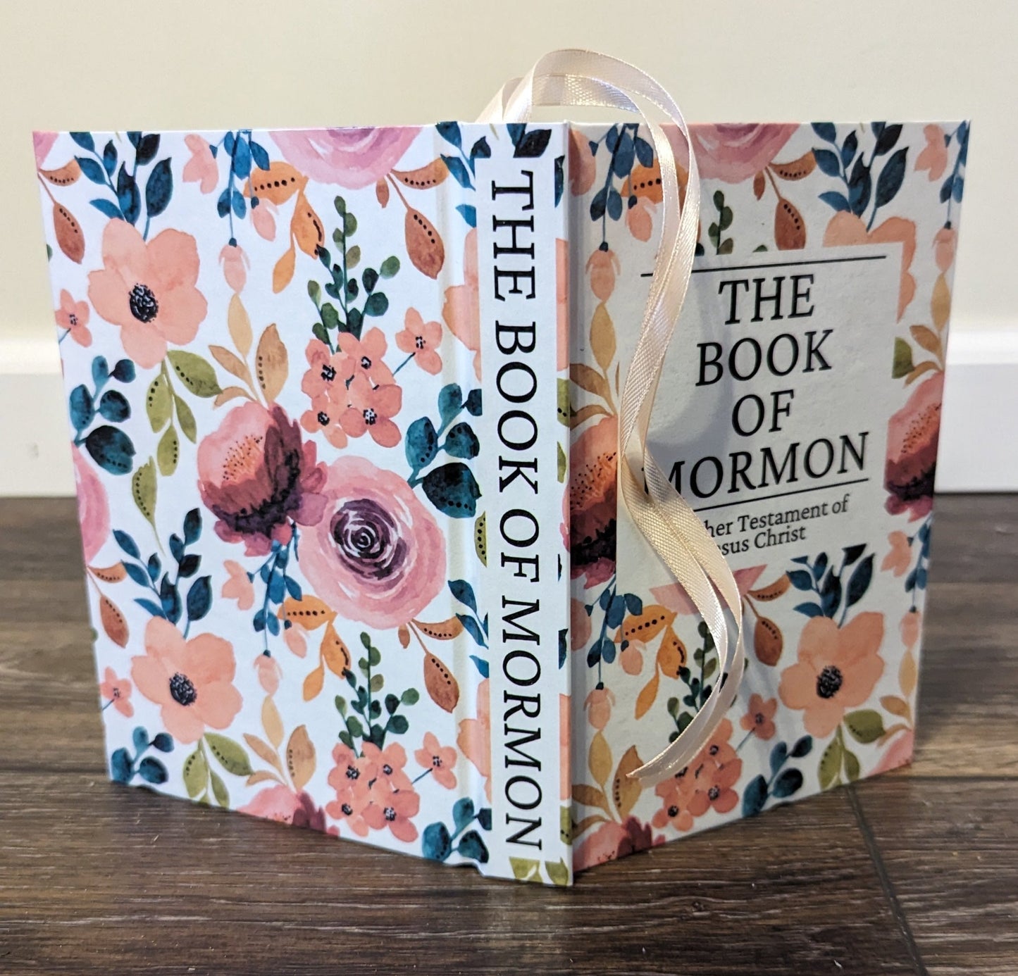 2F Hardcover Handmade Floral Book of Mormon