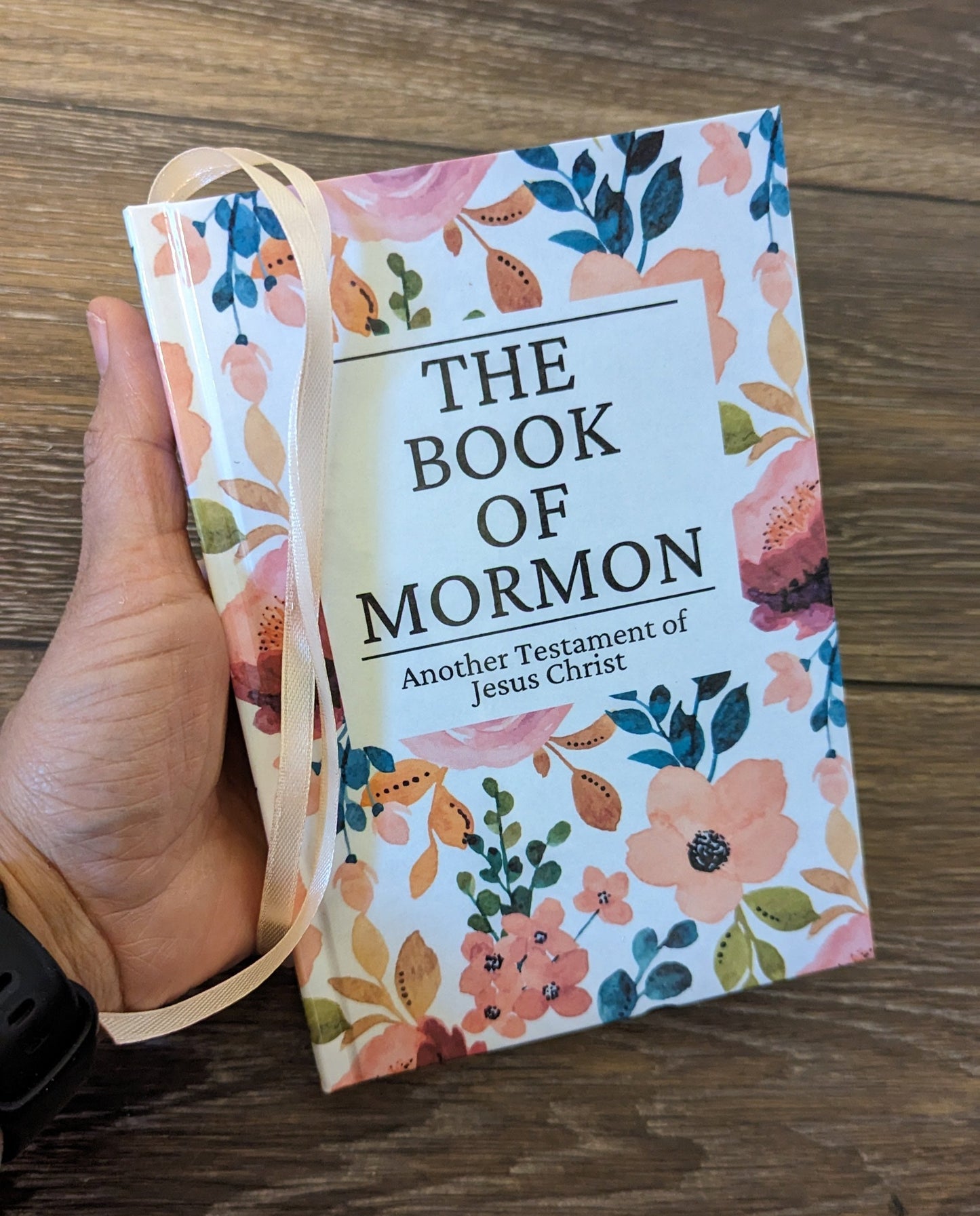 2F Hardcover Handmade Floral Book of Mormon