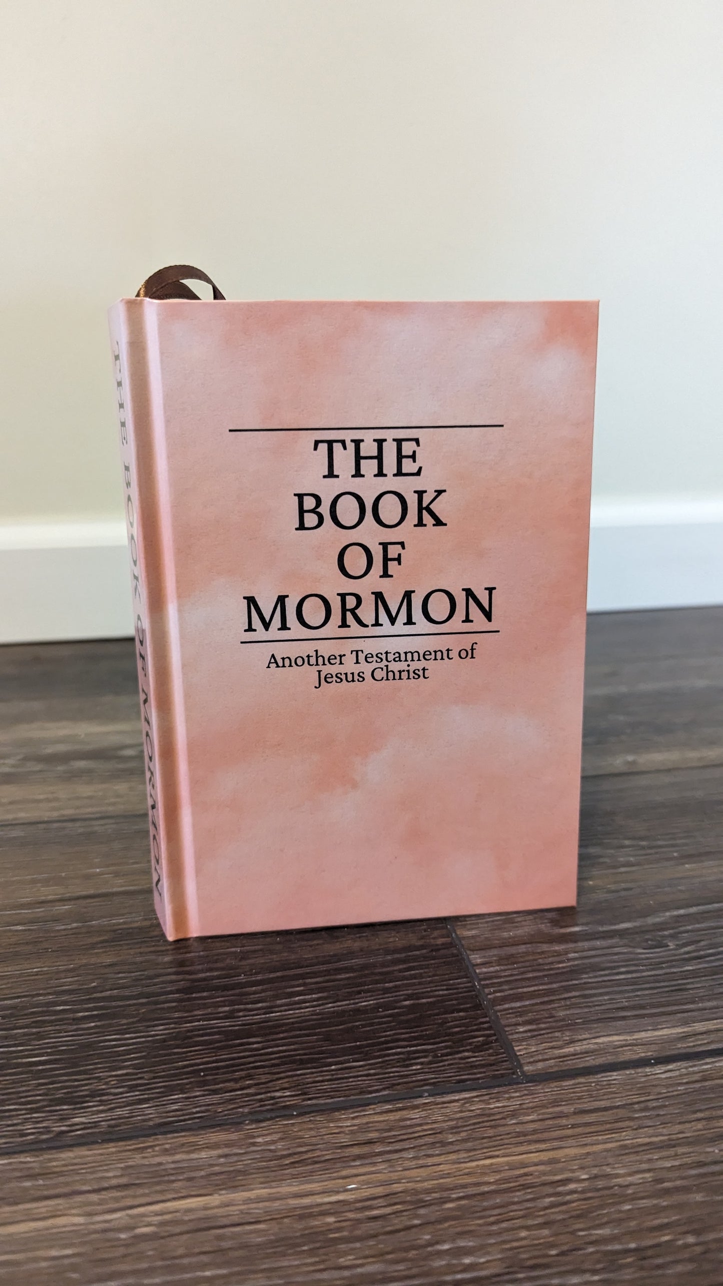 4C Hardcover Handmade Book of Mormon Coral Sky
