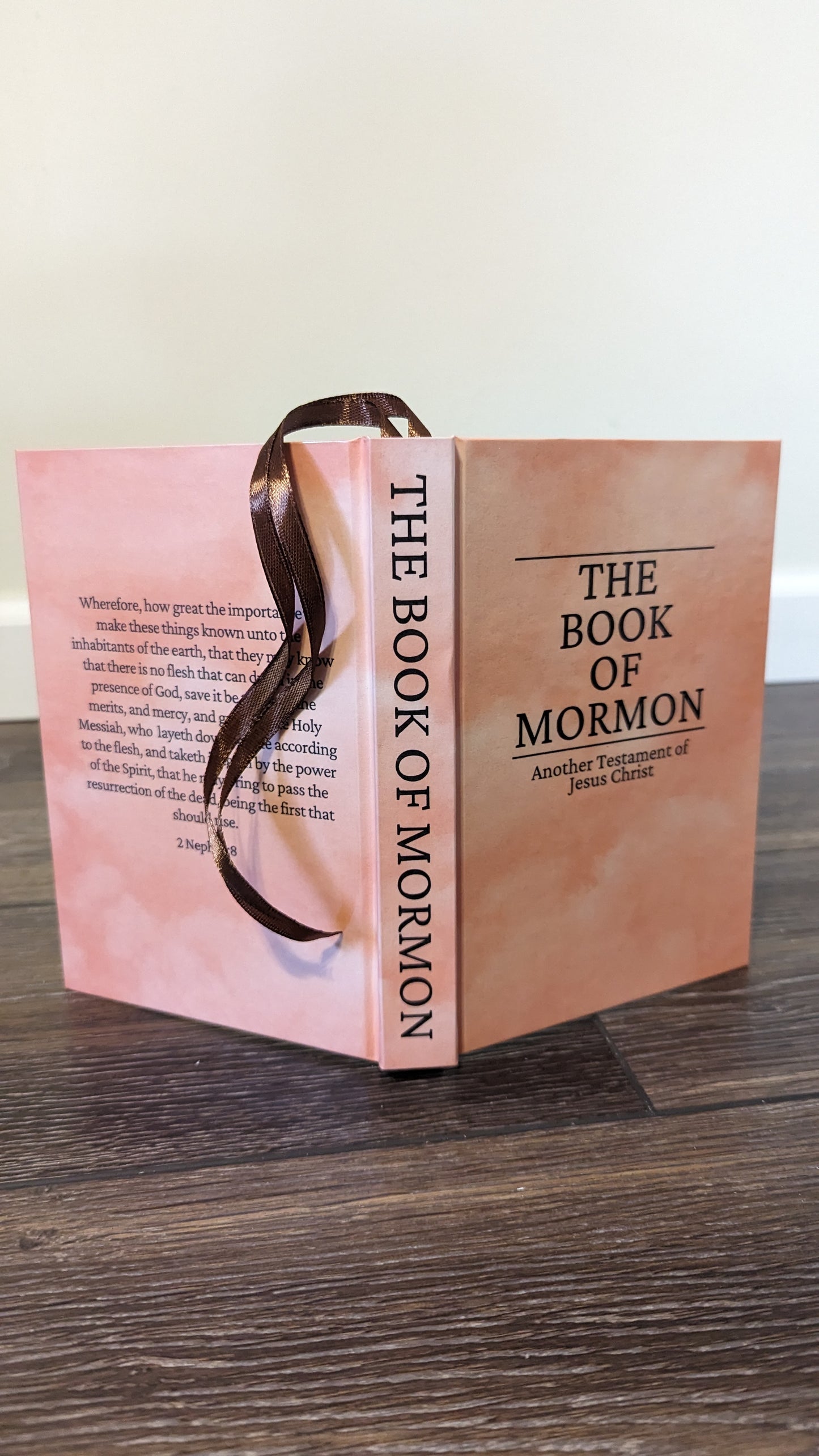 4C Hardcover Handmade Book of Mormon Coral Sky