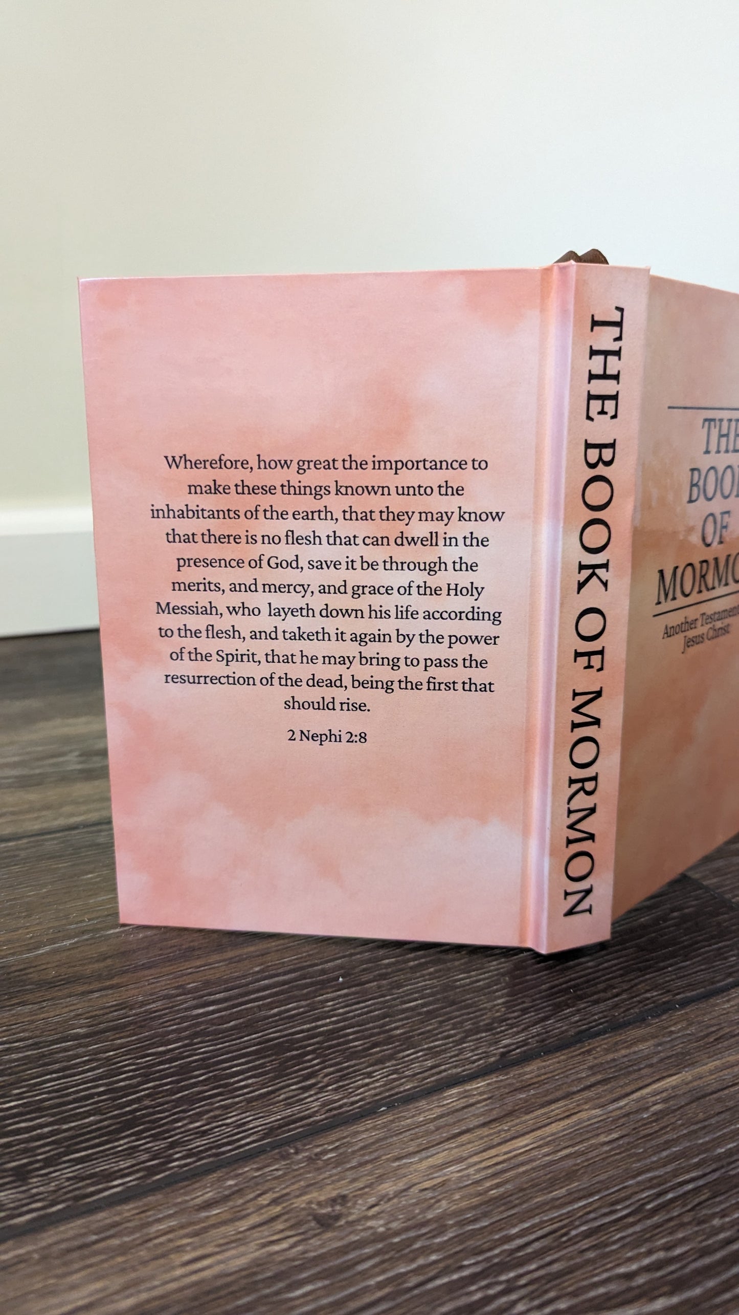 4C Hardcover Handmade Book of Mormon Coral Sky