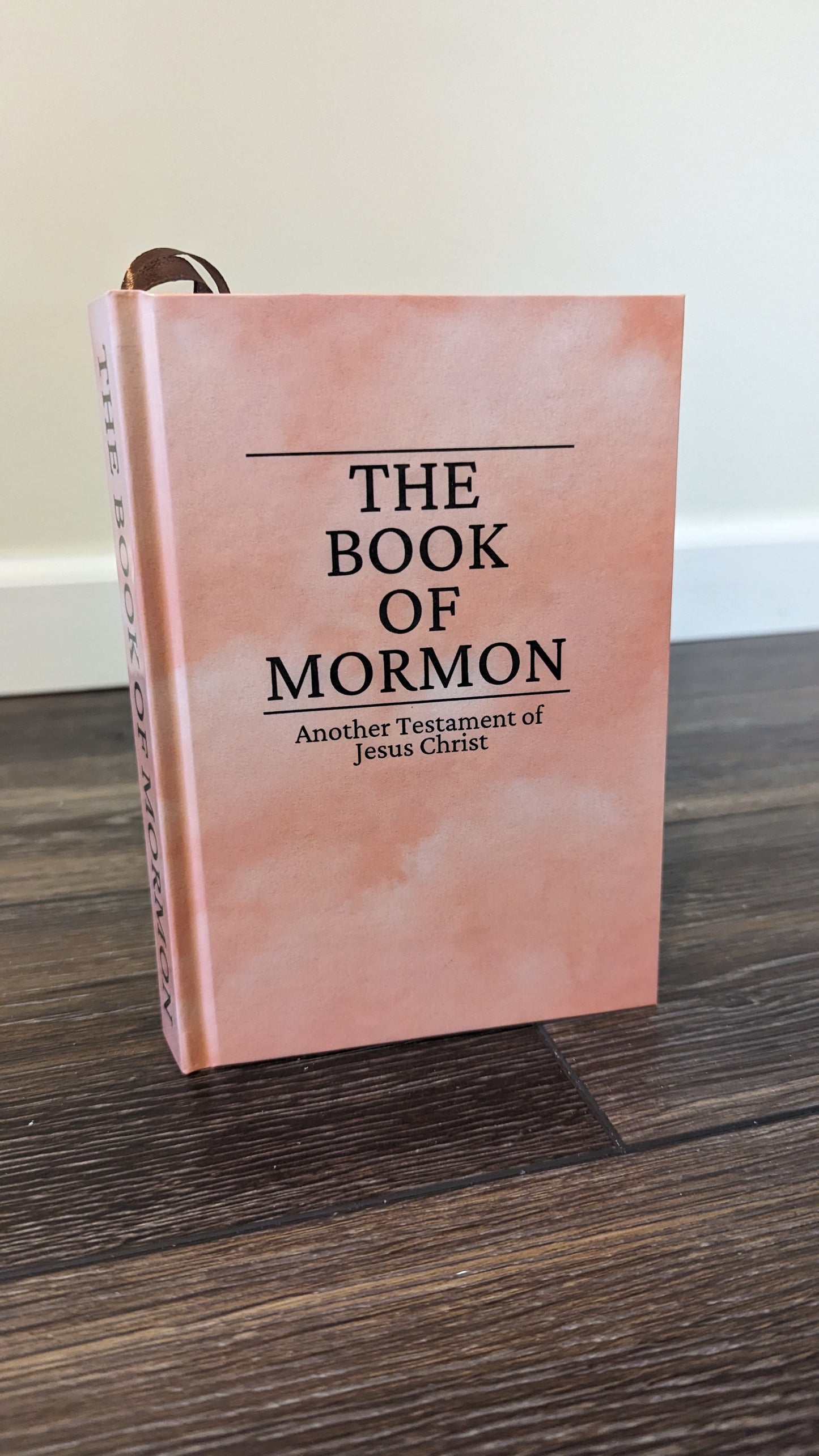 4C Hardcover Handmade Book of Mormon Coral Sky
