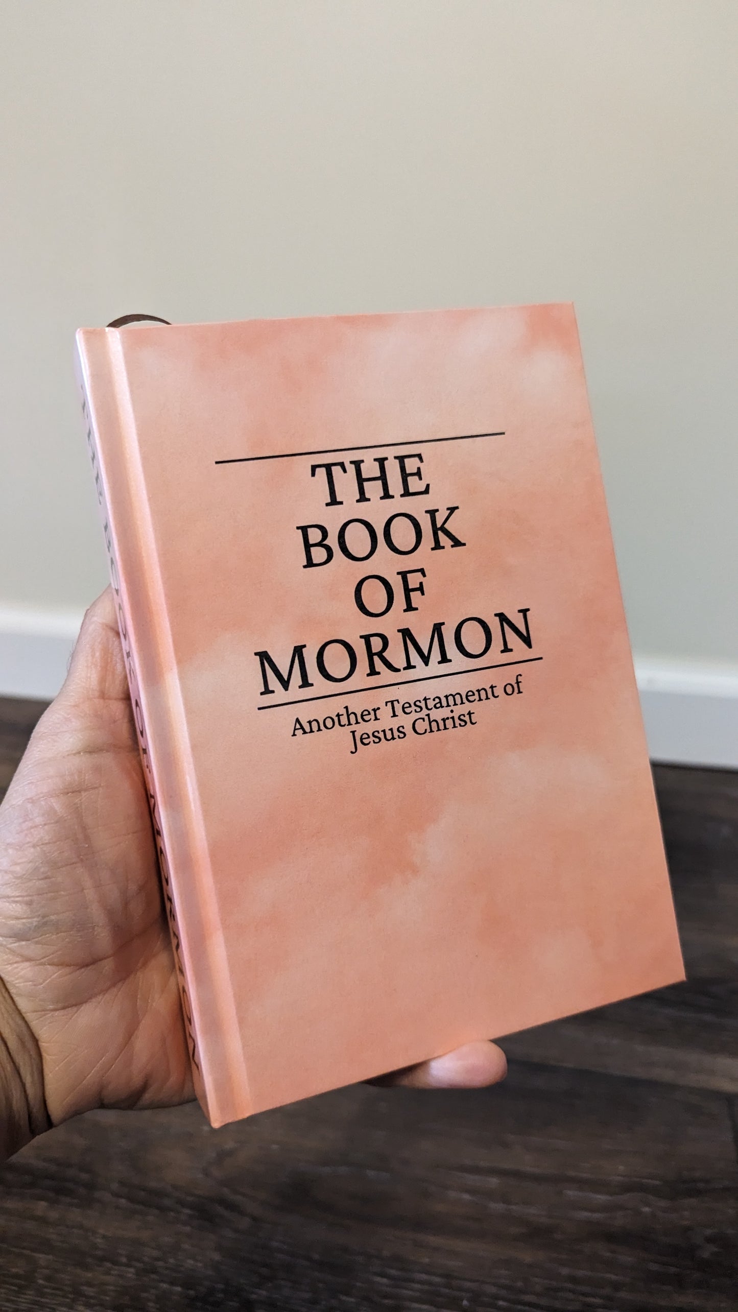 4C Hardcover Handmade Book of Mormon Coral Sky