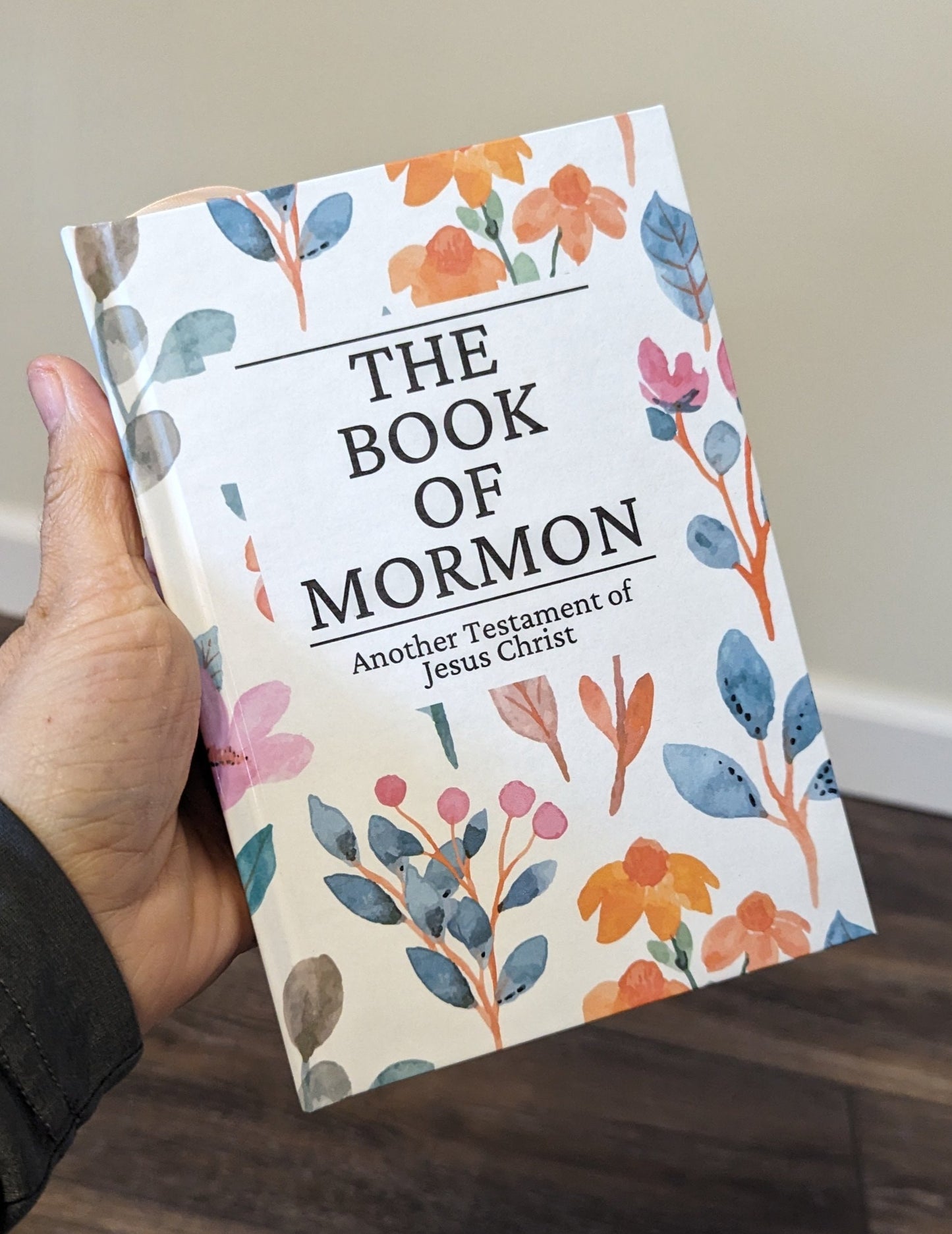 7F Hardcover Handmade Floral Book of Mormon