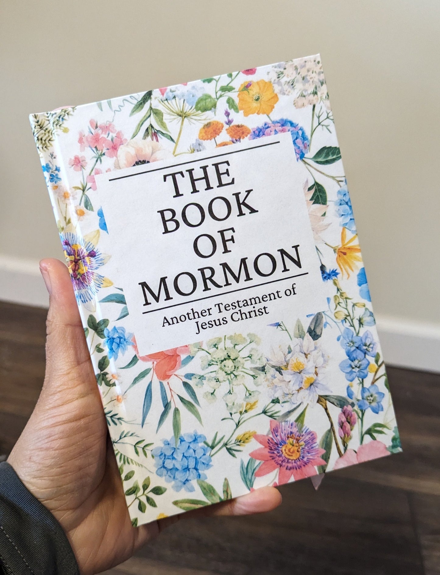 6F Hardcover Handmade Floral Book of Mormon