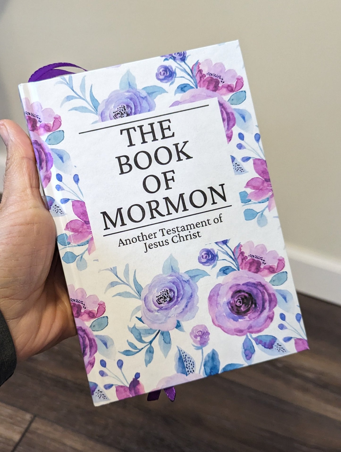 5F Hardcover Handmade Floral Book of Mormon
