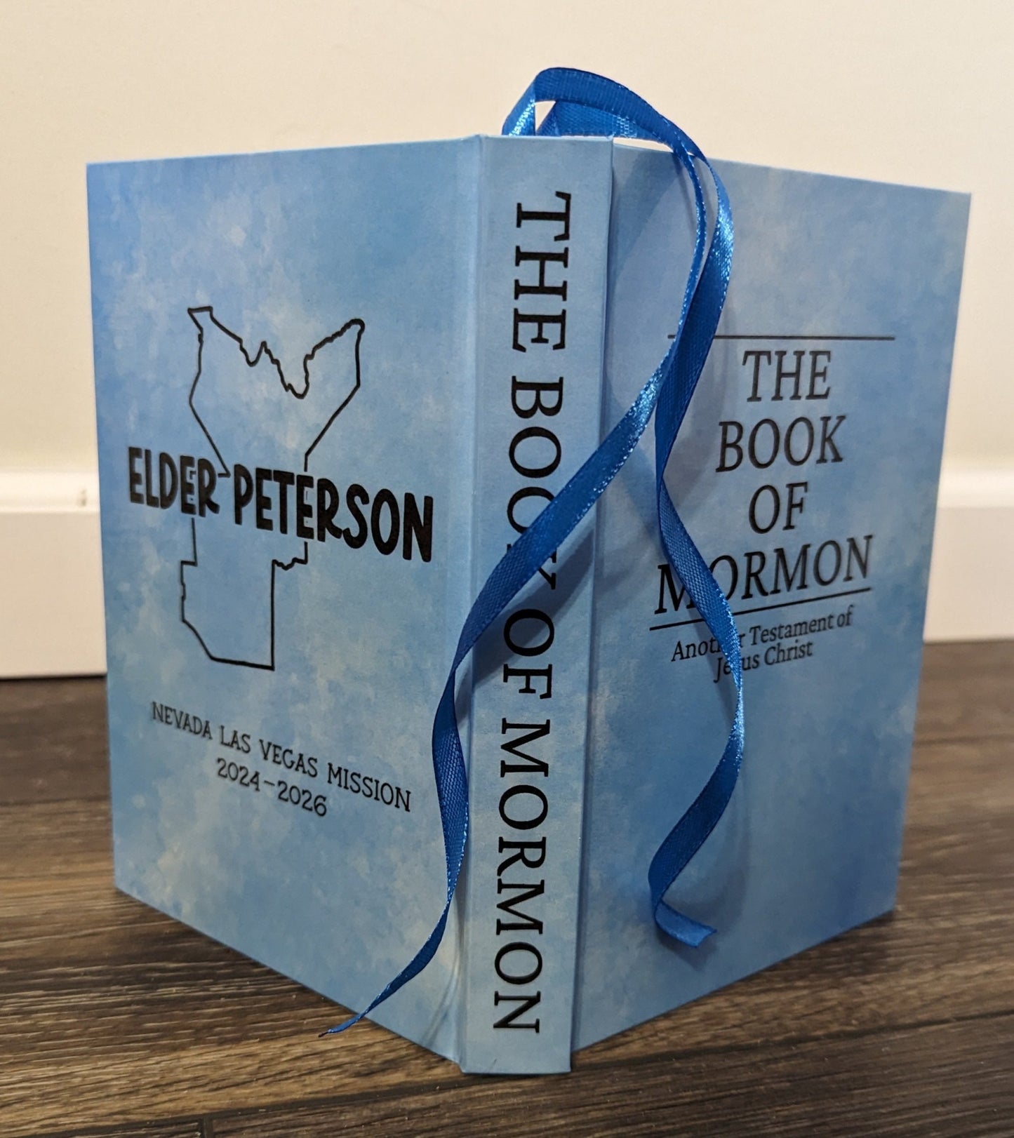 3M Hardcover Handmade Missionary Book of Mormon Blue Sky