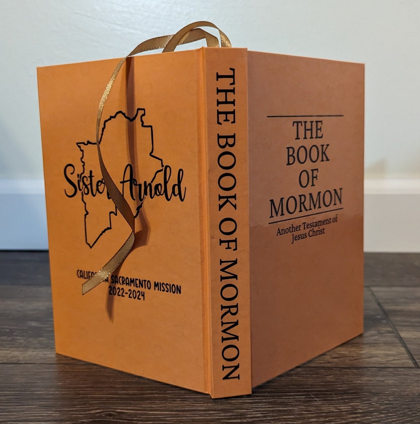 2M Hardcover Handmade Missionary Book of Mormon Orange