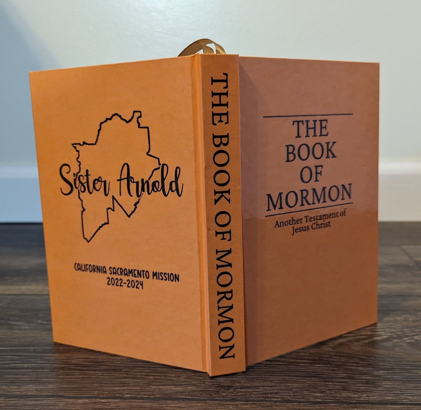 2M Hardcover Handmade Missionary Book of Mormon Orange