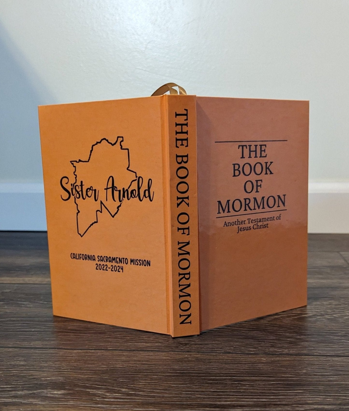 2M Hardcover Handmade Missionary Book of Mormon Orange