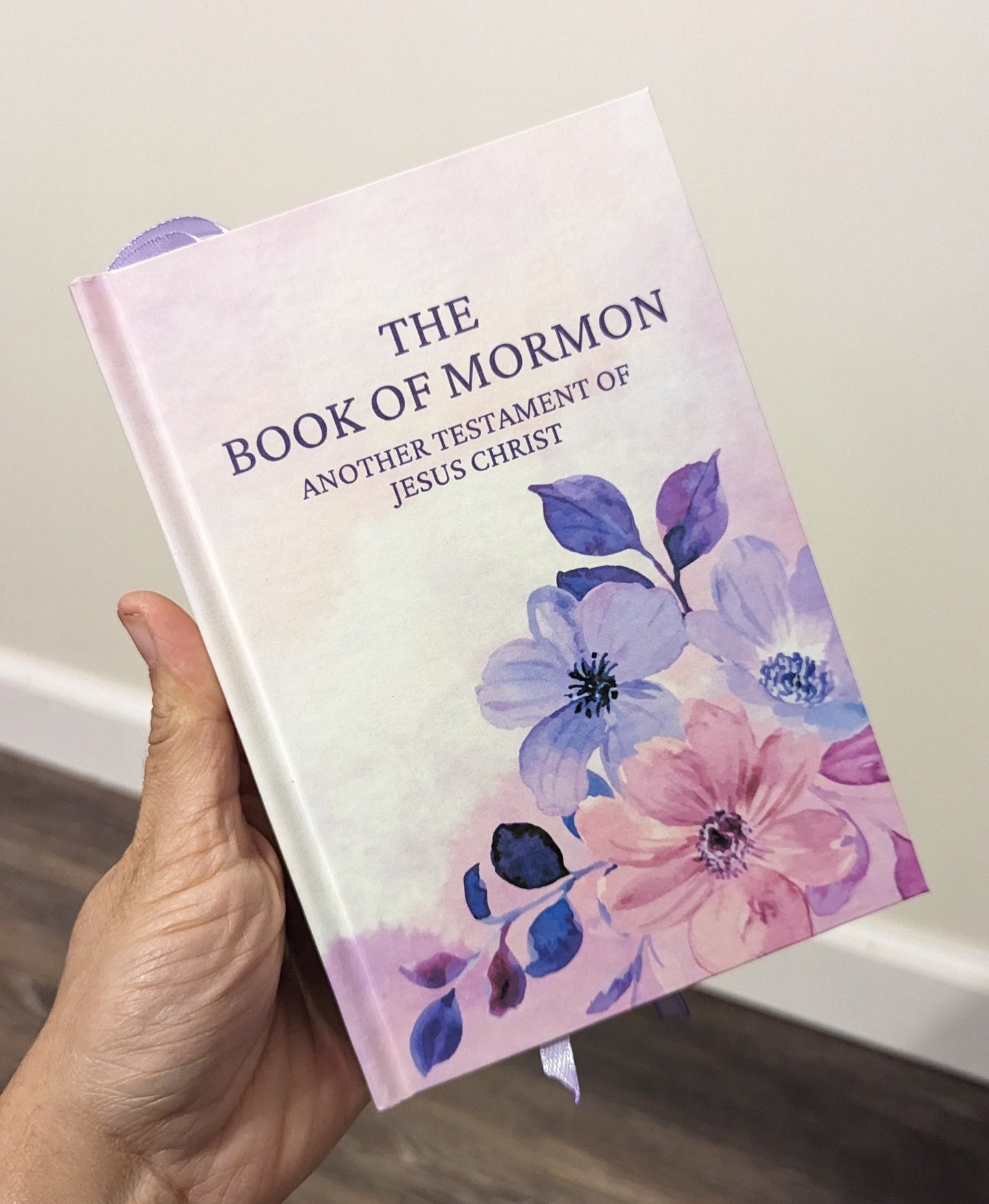 12F Hardcover Handmade Floral Book of Mormon