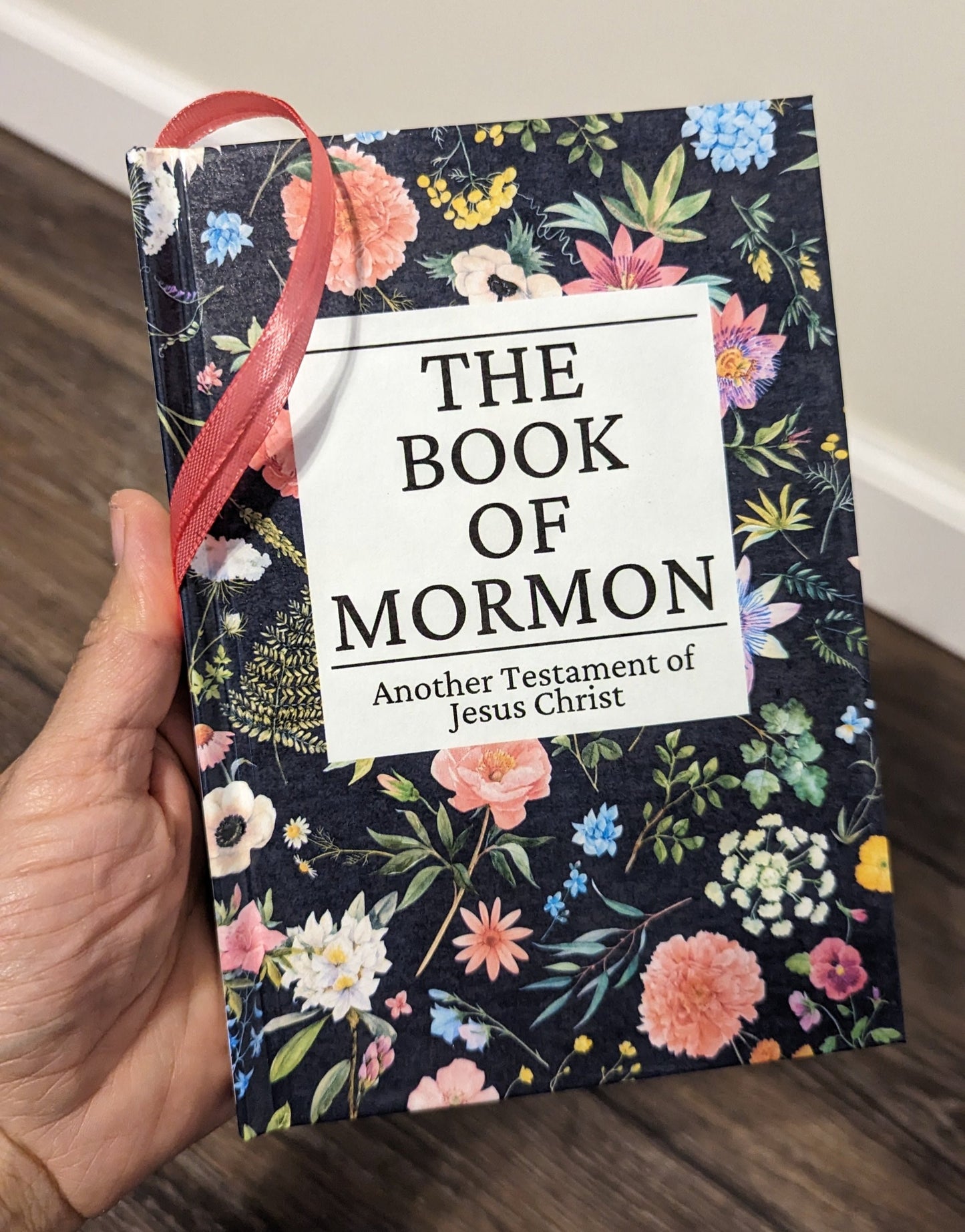 18F Hardcover Handmade Floral Book of Mormon