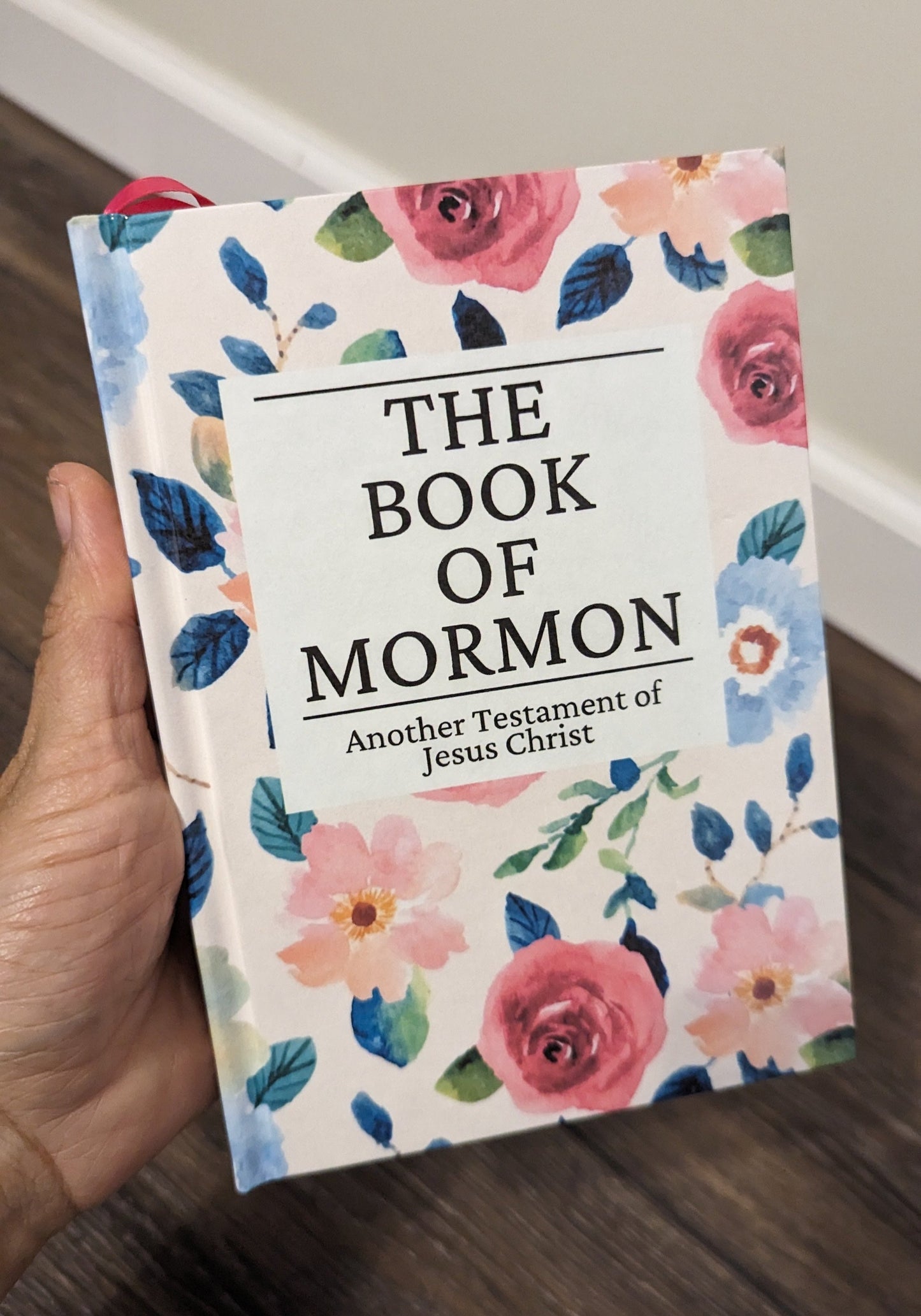 17F Hardcover Handmade Floral Book of Mormon