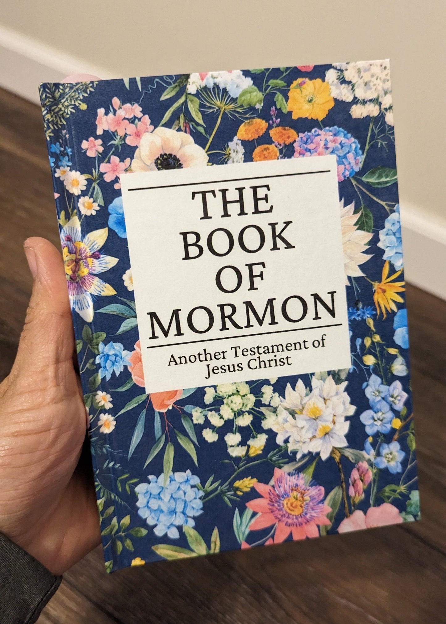 15F Hardcover Handmade Floral Book of Mormon