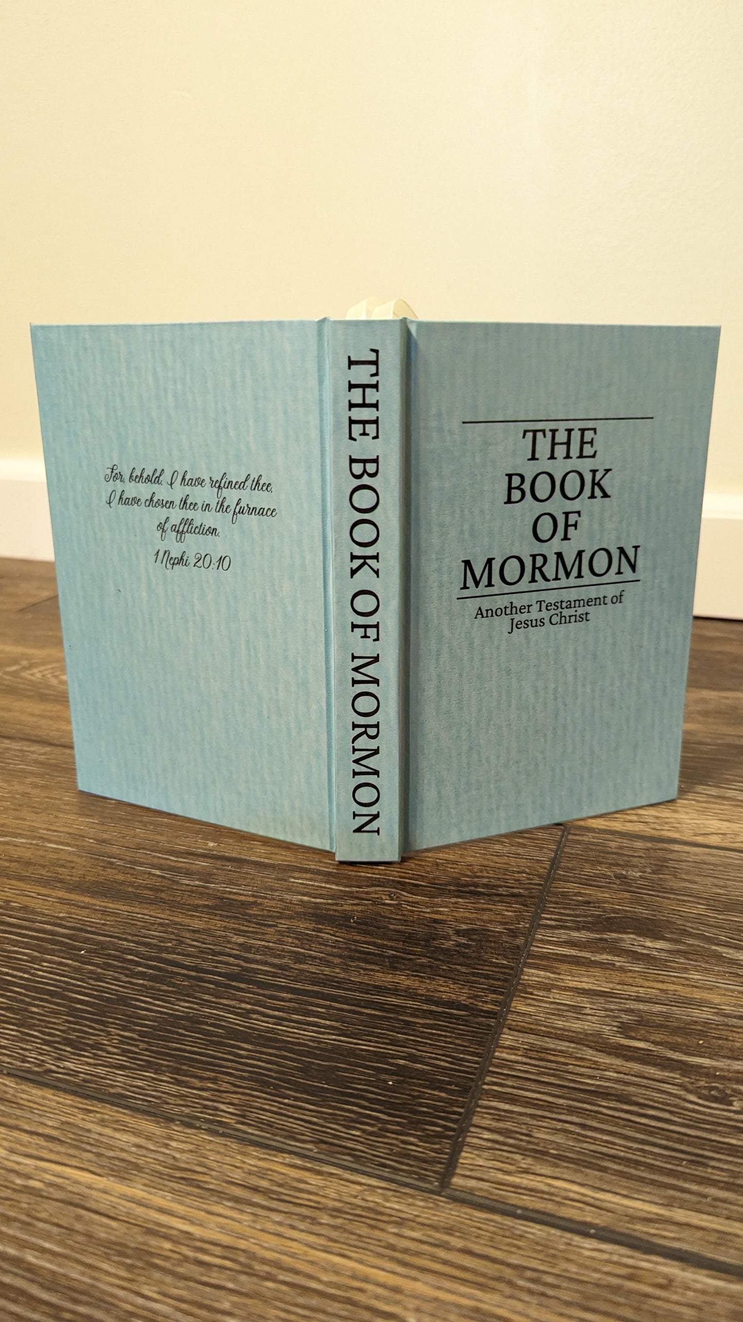 1C Hardcover Handmade Book of Mormon Light Teal