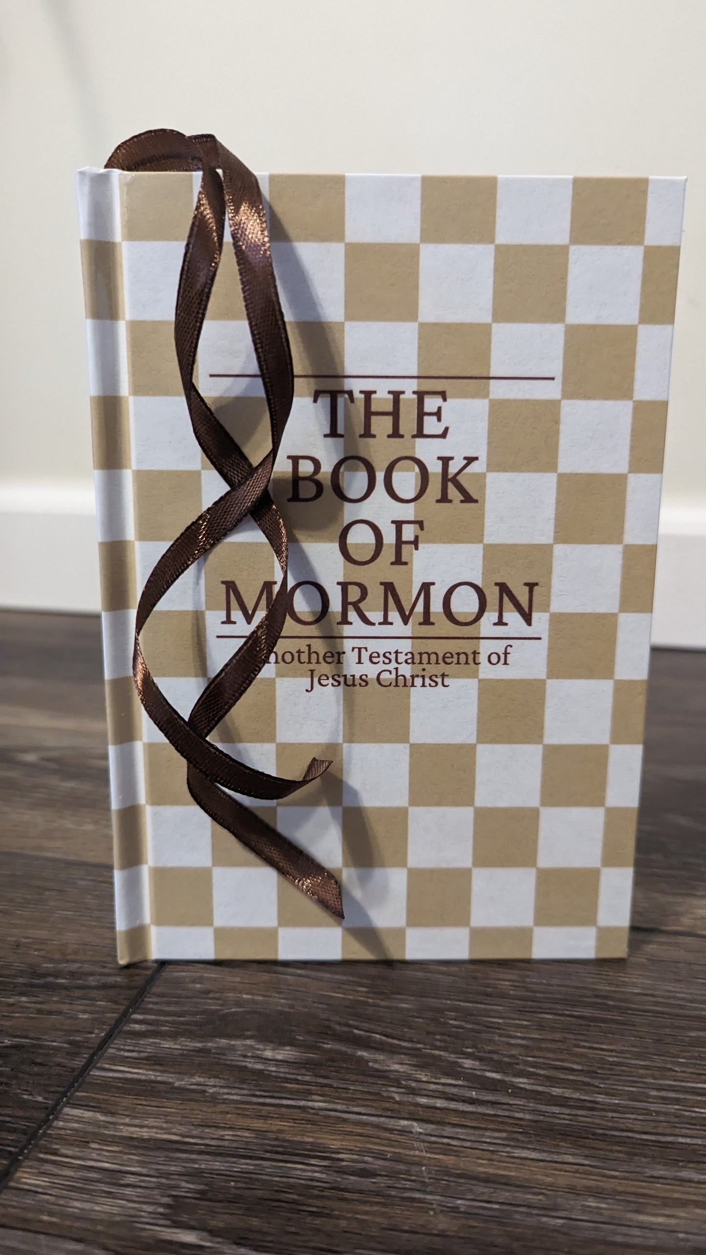 10C Hardcover Handmade Book of Mormon Checkered