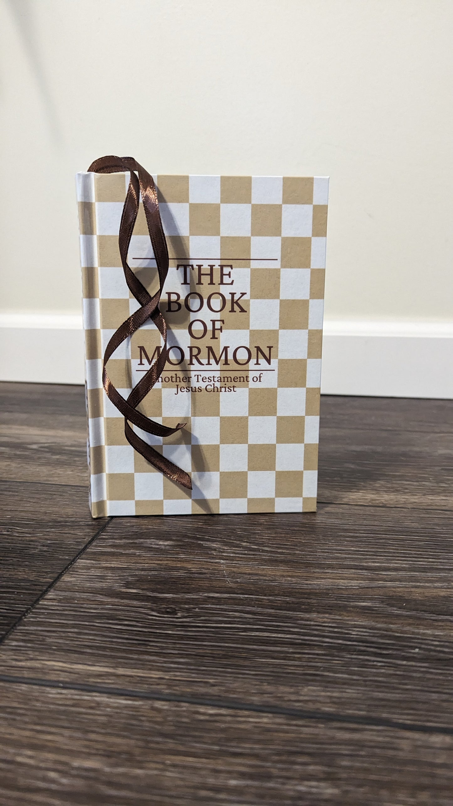 10C Hardcover Handmade Book of Mormon Checkered
