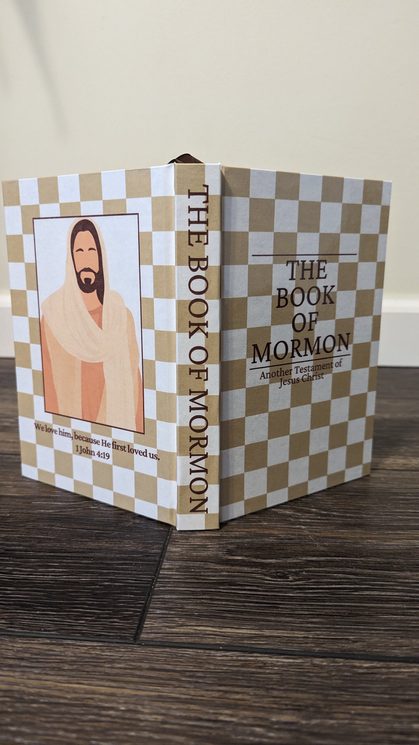 10C Hardcover Handmade Book of Mormon Checkered