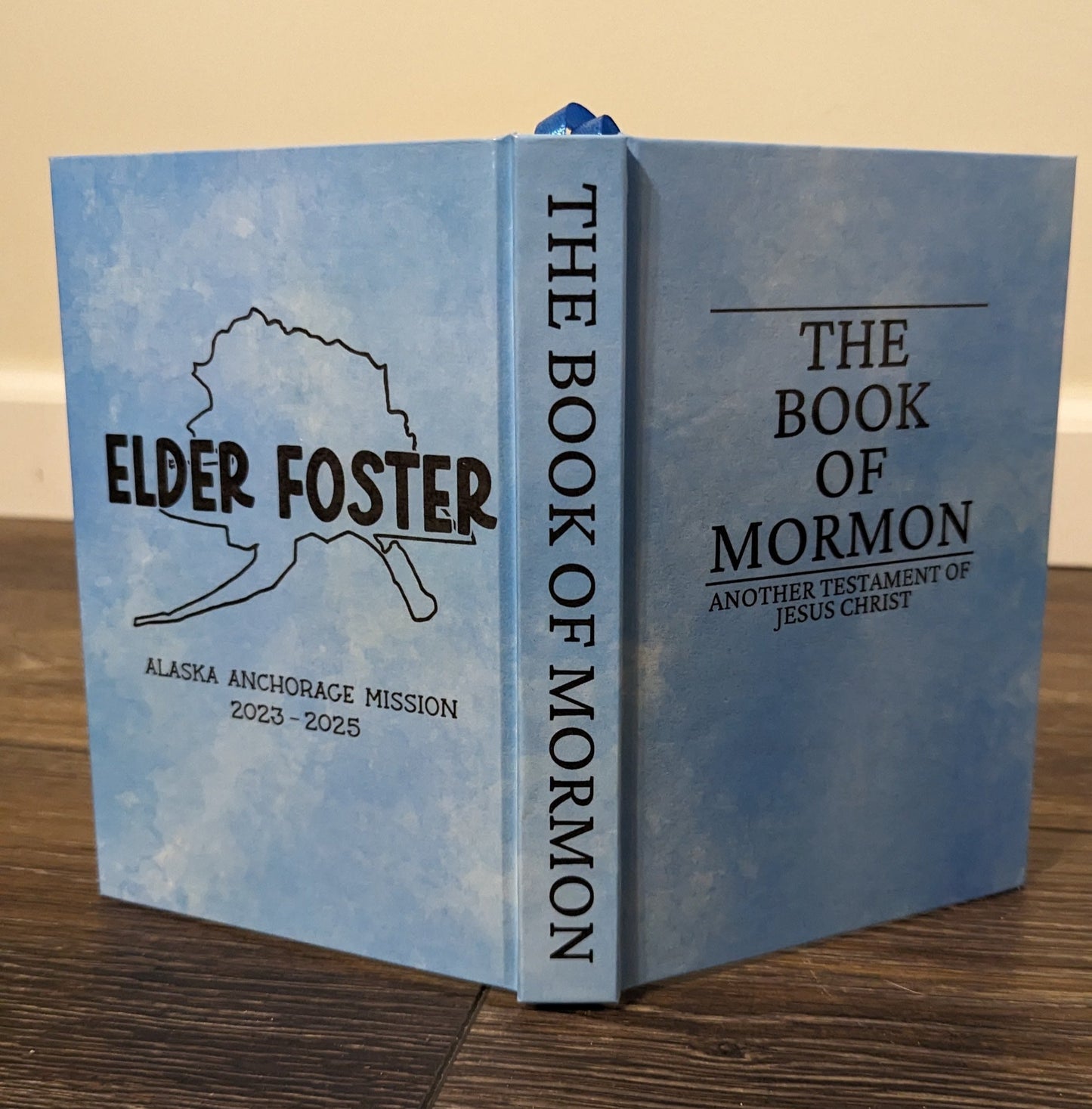 3M Hardcover Handmade Missionary Book of Mormon Blue Sky