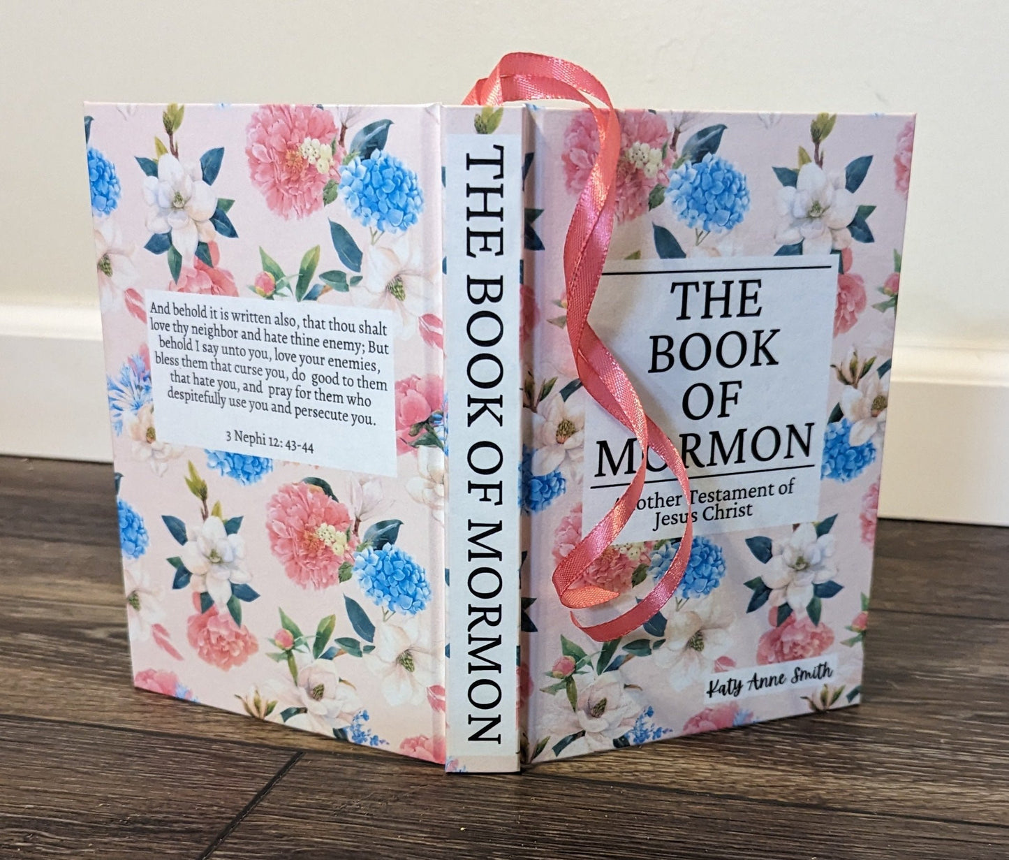 14F Hardcover Handmade Floral Book of Mormon