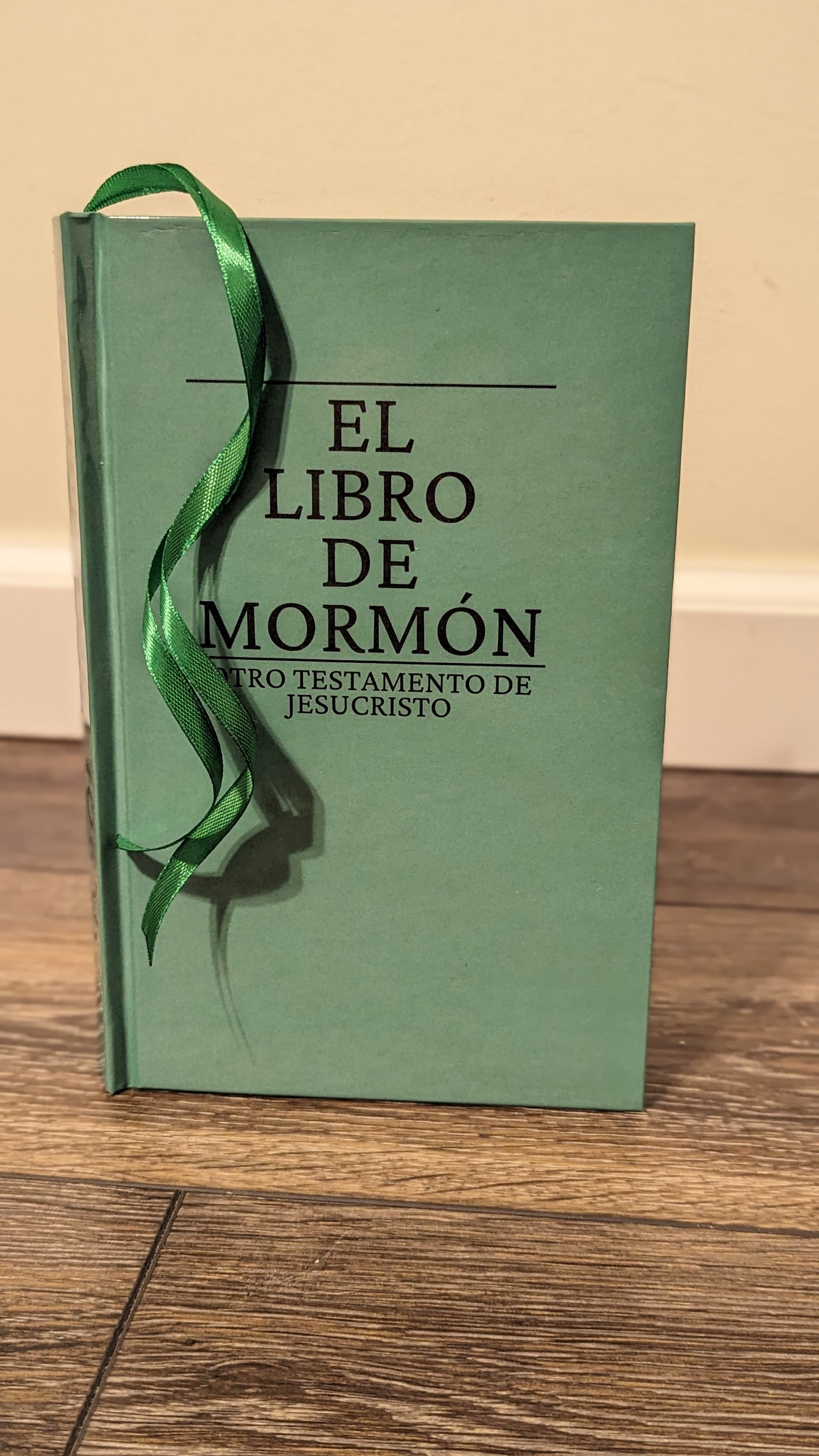 12M Hardcover Handmade Missionary Book of Mormon Olive green