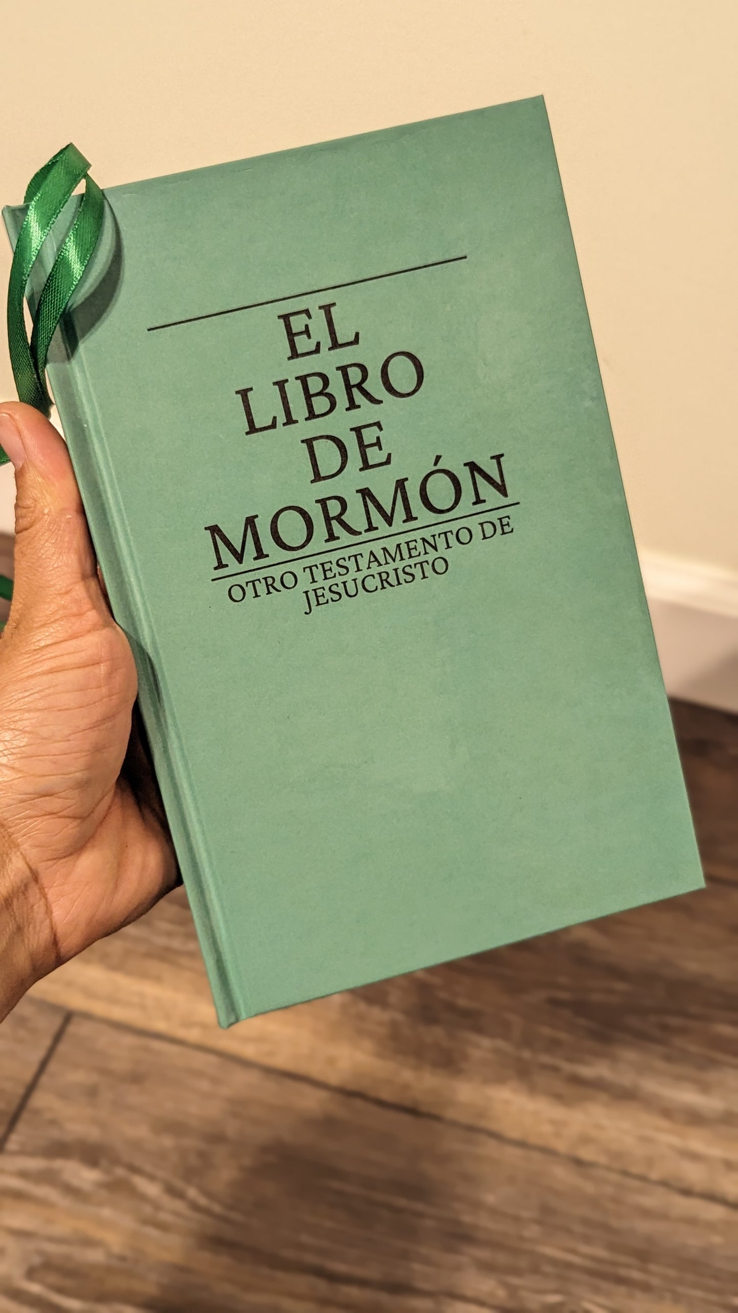 12M Hardcover Handmade Missionary Book of Mormon Olive green