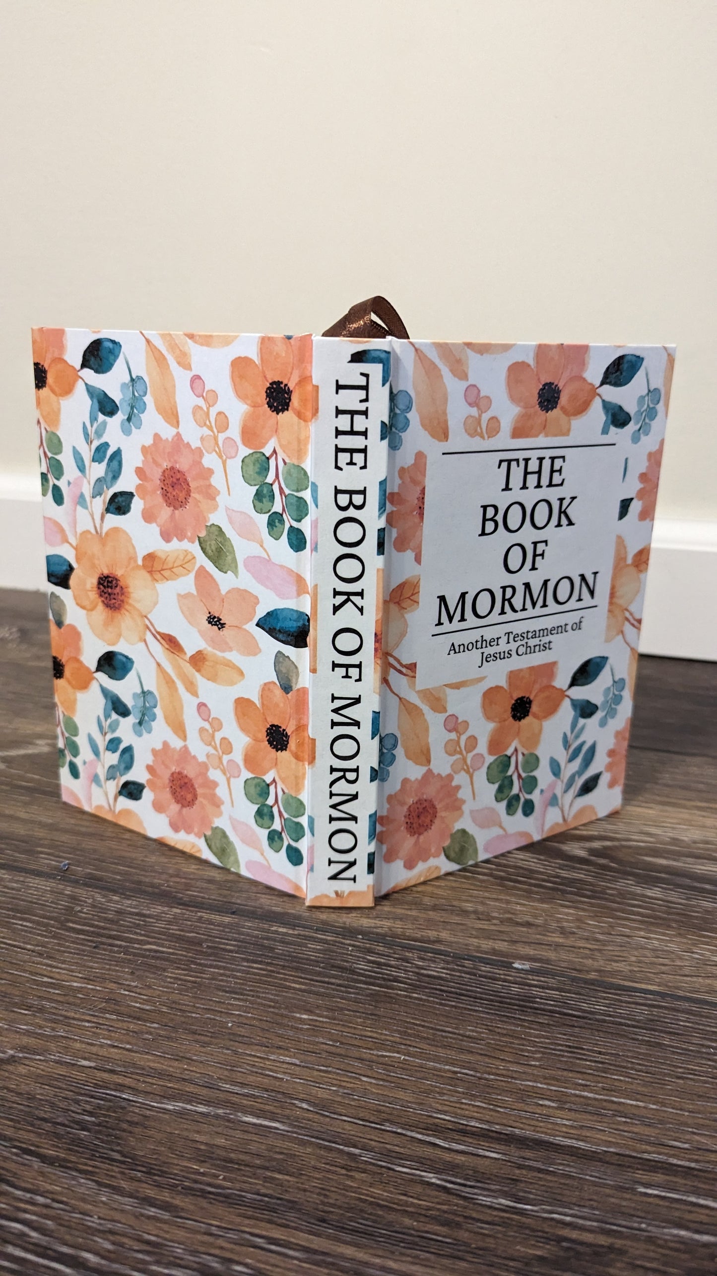 24F Hardcover Handmade Floral Book of Mormon