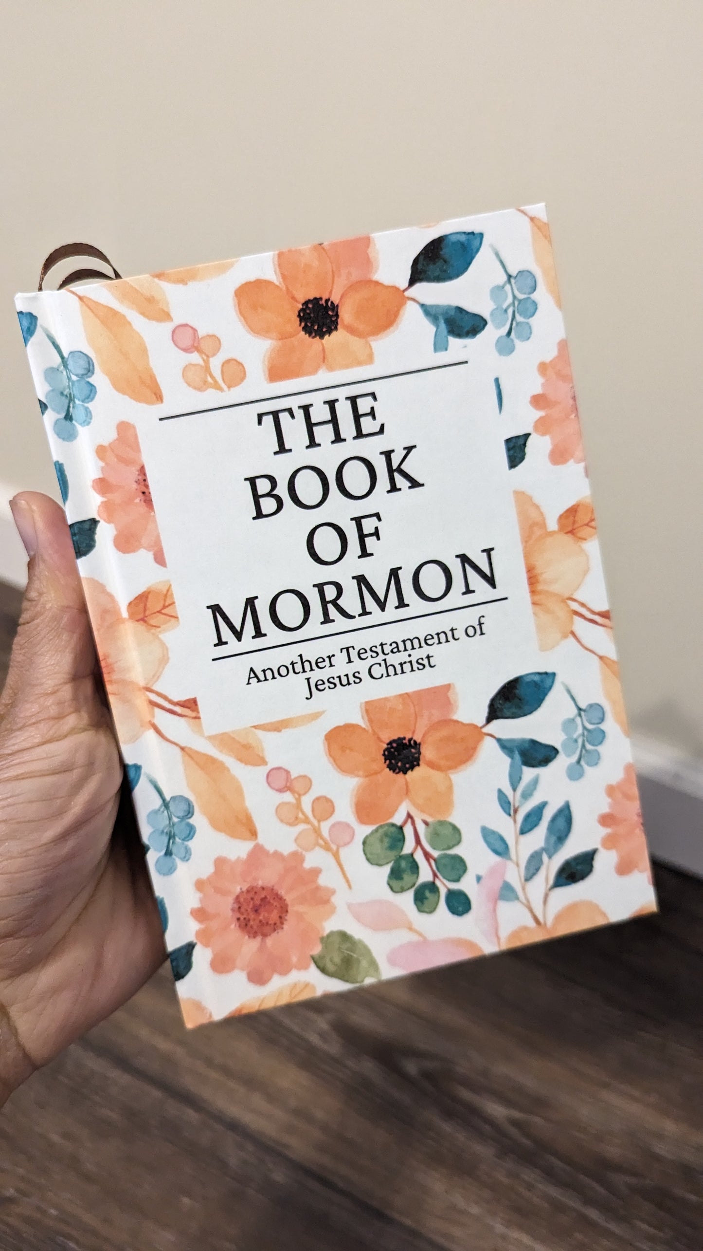 24F Hardcover Handmade Floral Book of Mormon