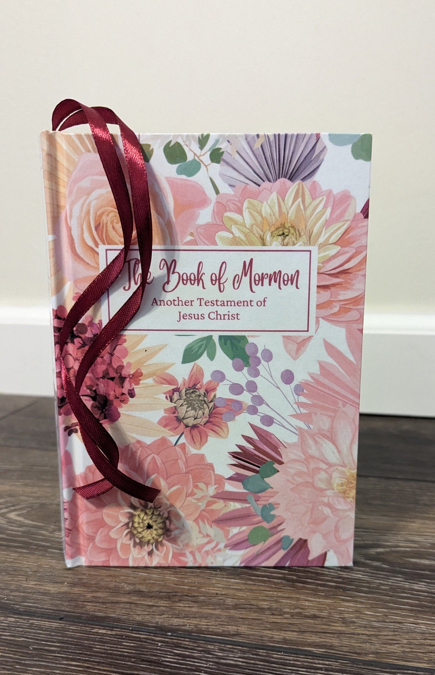 26F Hardcover Handmade Floral Book of Mormon