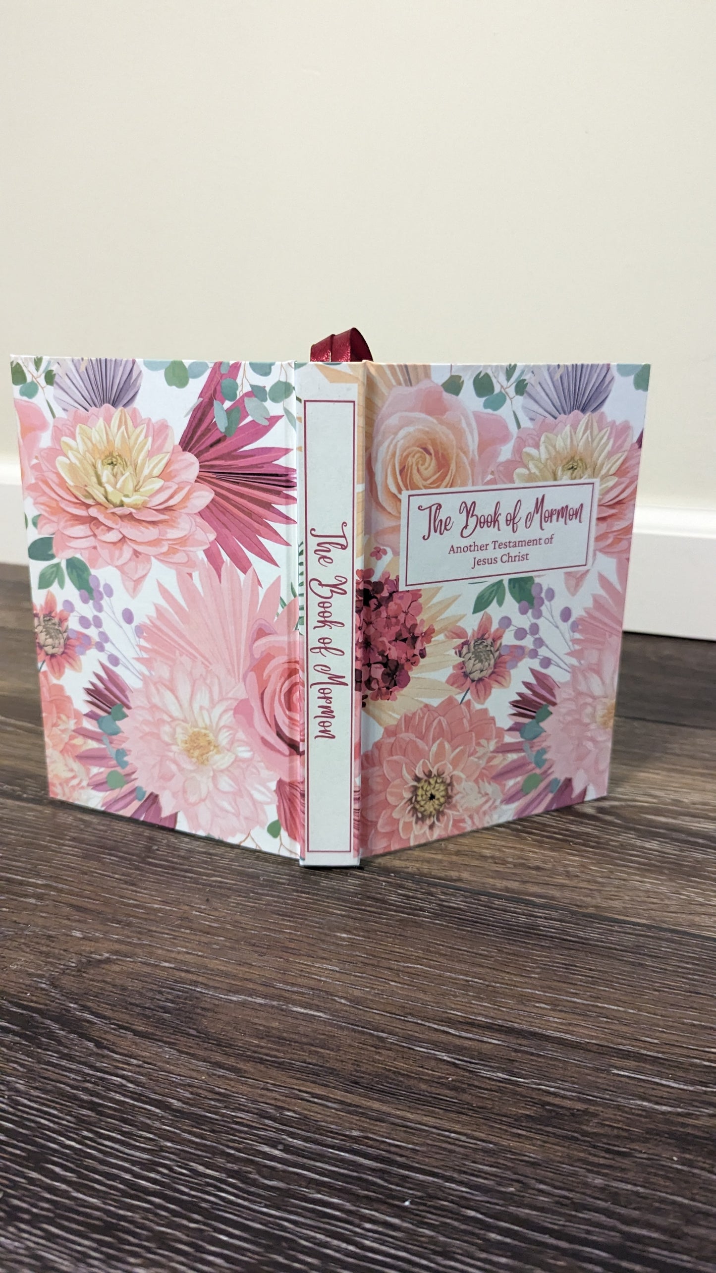 26F Hardcover Handmade Floral Book of Mormon