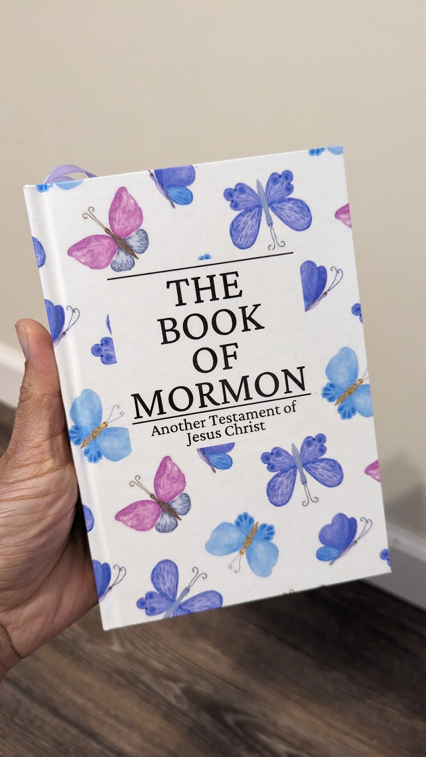 11C Hardcover Handmade Book of Mormon Butterfly