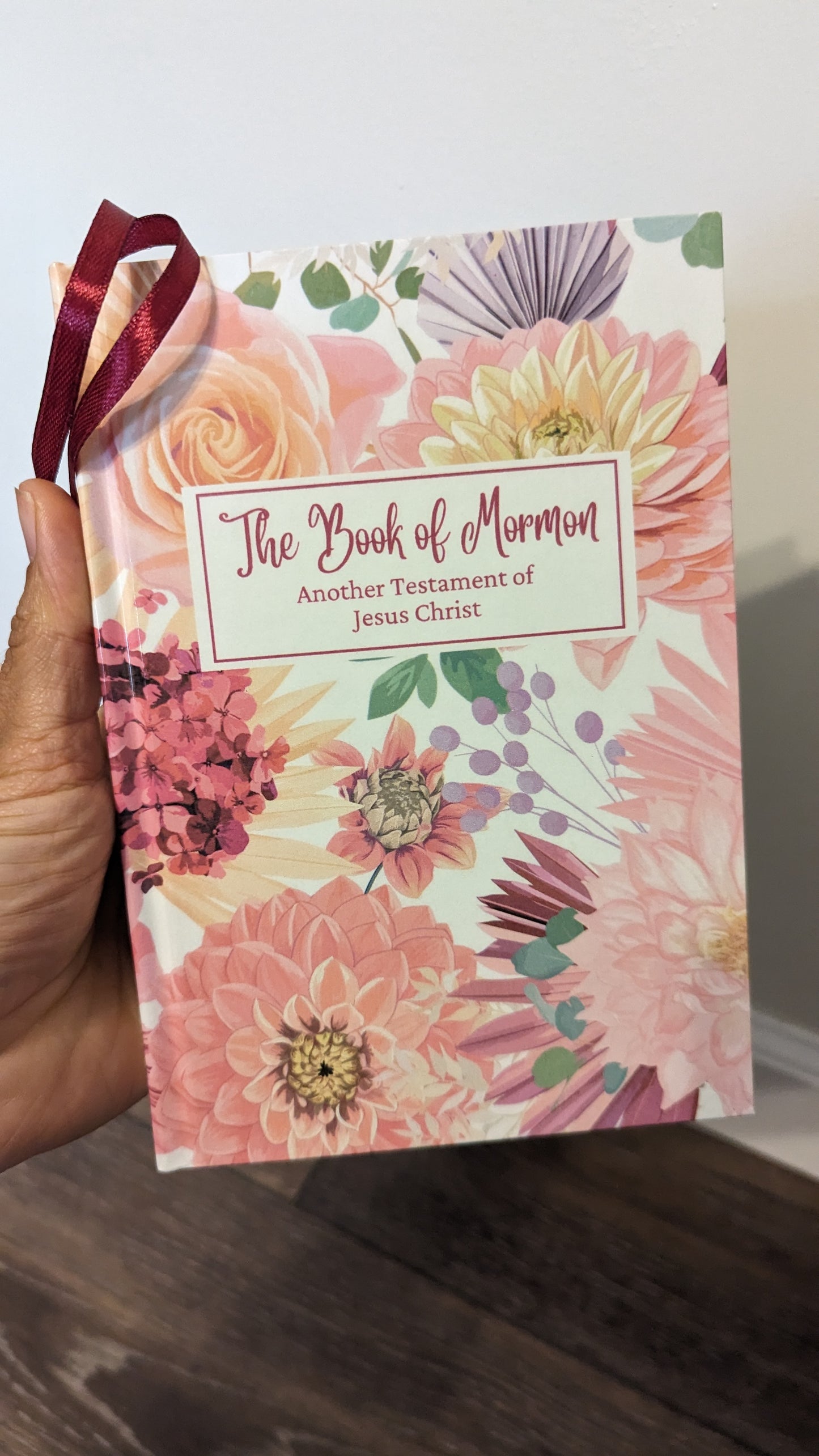 26F Hardcover Handmade Floral Book of Mormon