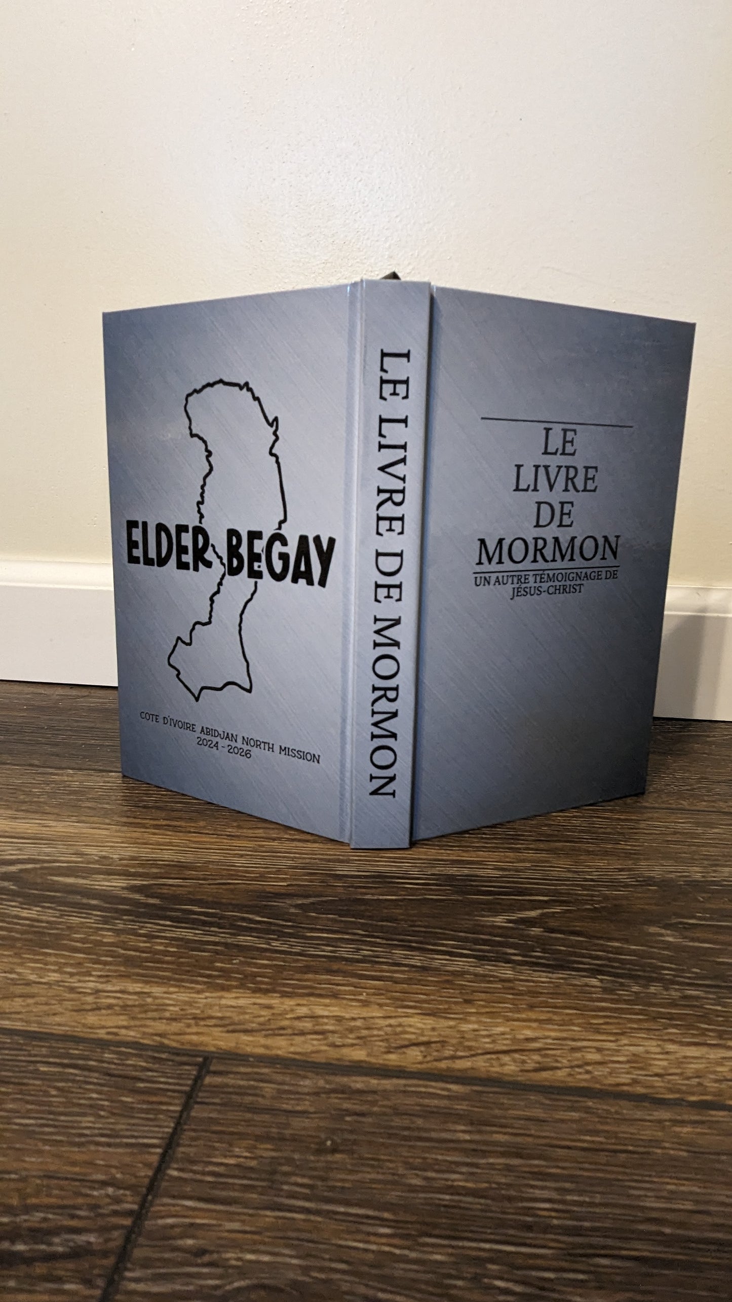 6M Hardcover Handmade Missionary Book of Mormon Space Black