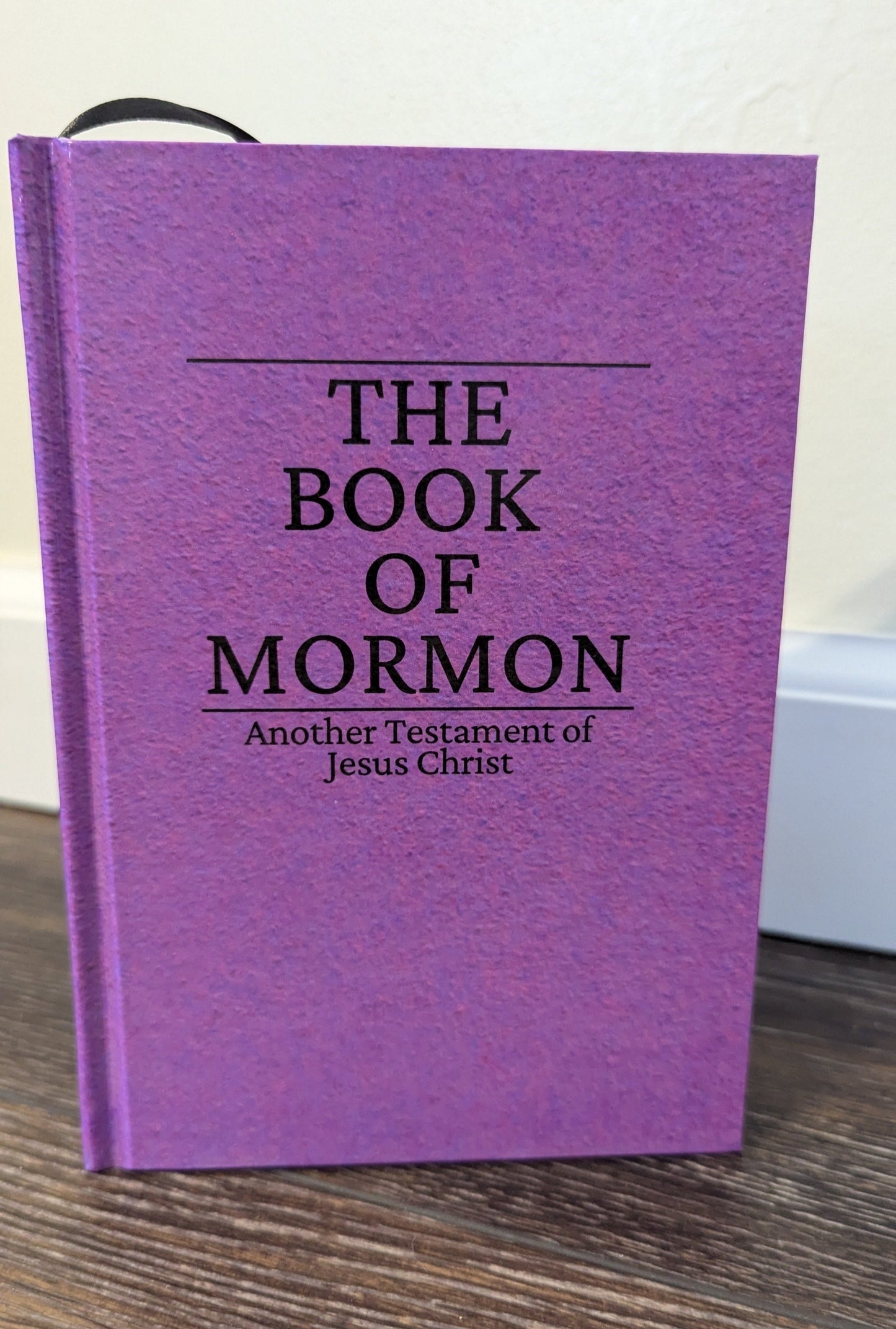 1M Hardcover Handmade Missionary Book of Mormon Purple