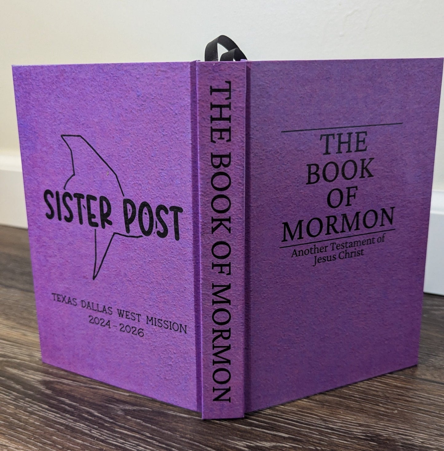 1M Hardcover Handmade Missionary Book of Mormon Purple