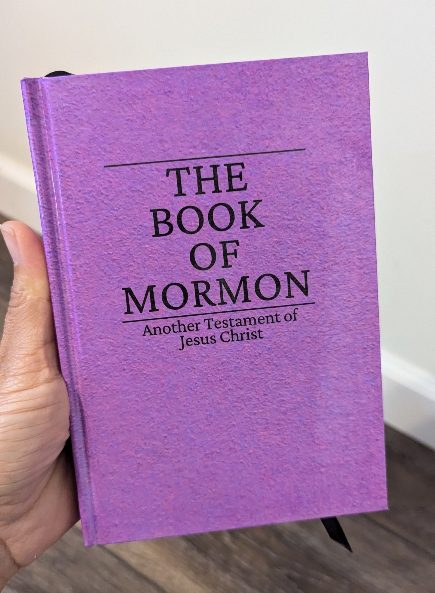 1M Hardcover Handmade Missionary Book of Mormon Purple