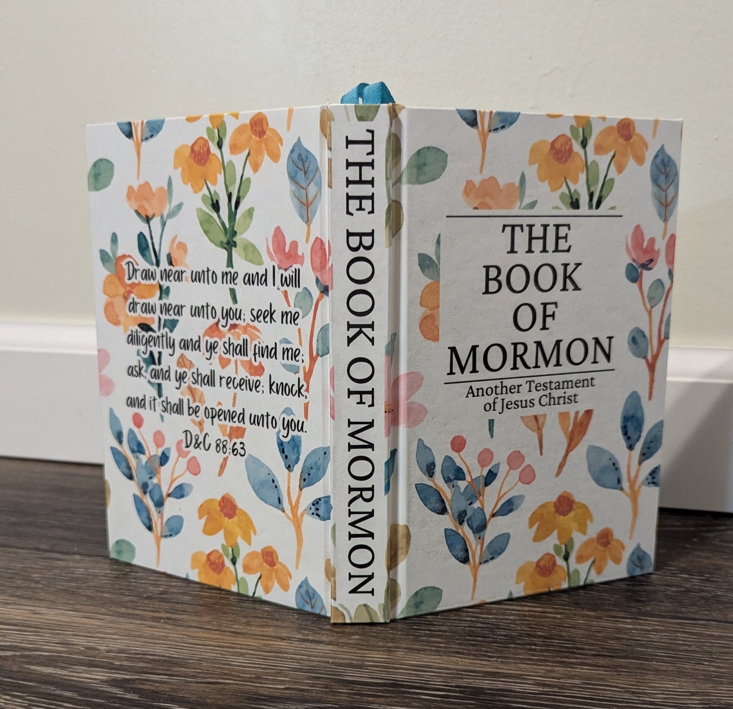 7F Hardcover Handmade Floral Book of Mormon