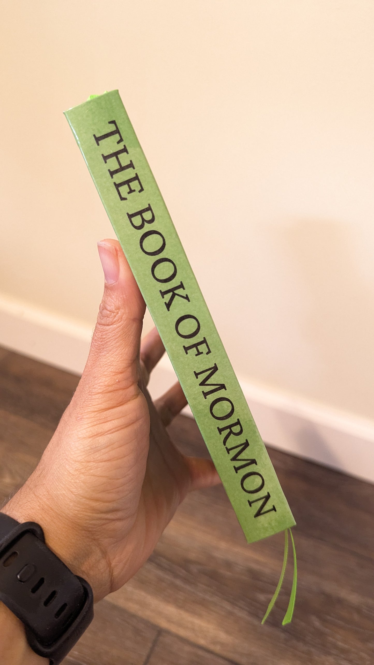 13M Hardcover Handmade Missionary Book of Mormon light green